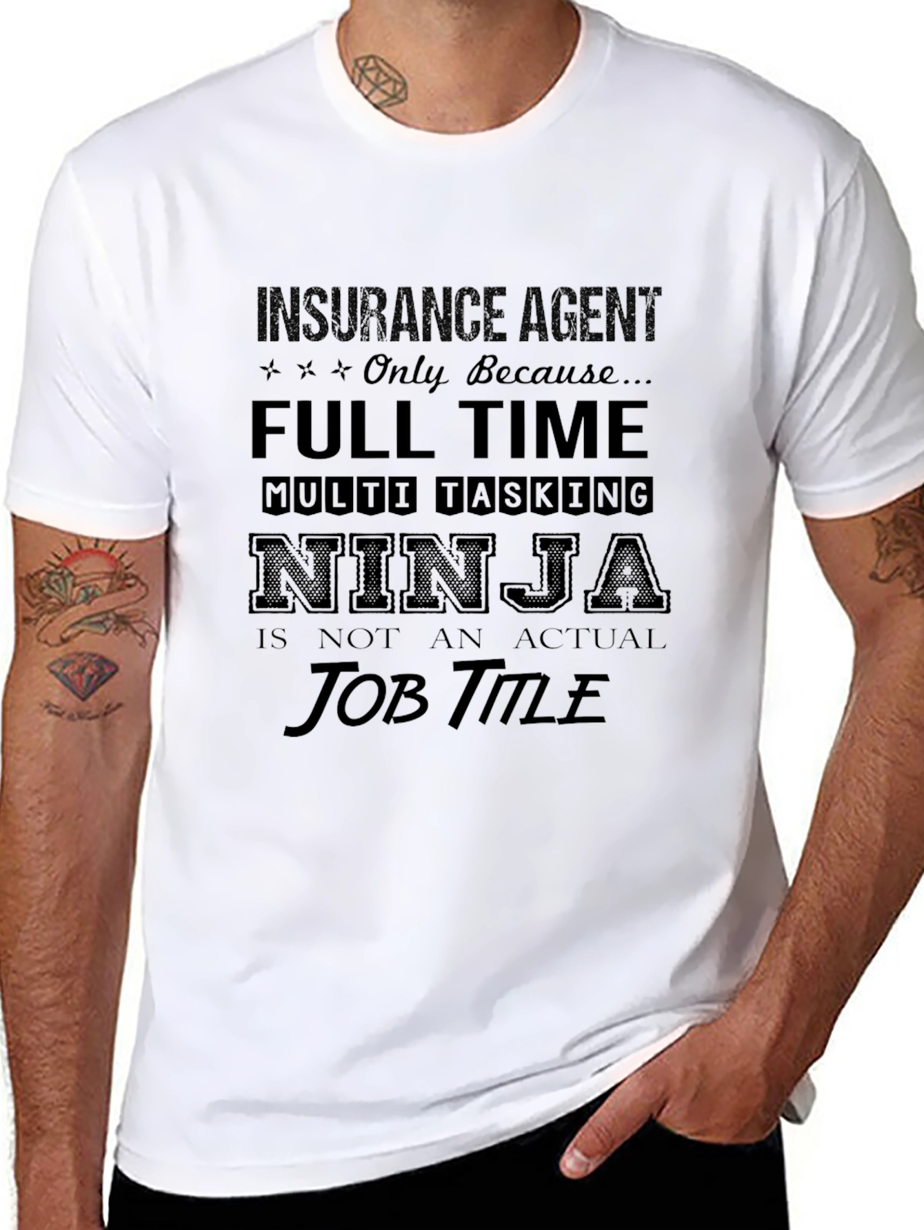 Insurance Agent Full Time Ninja T-Shirt