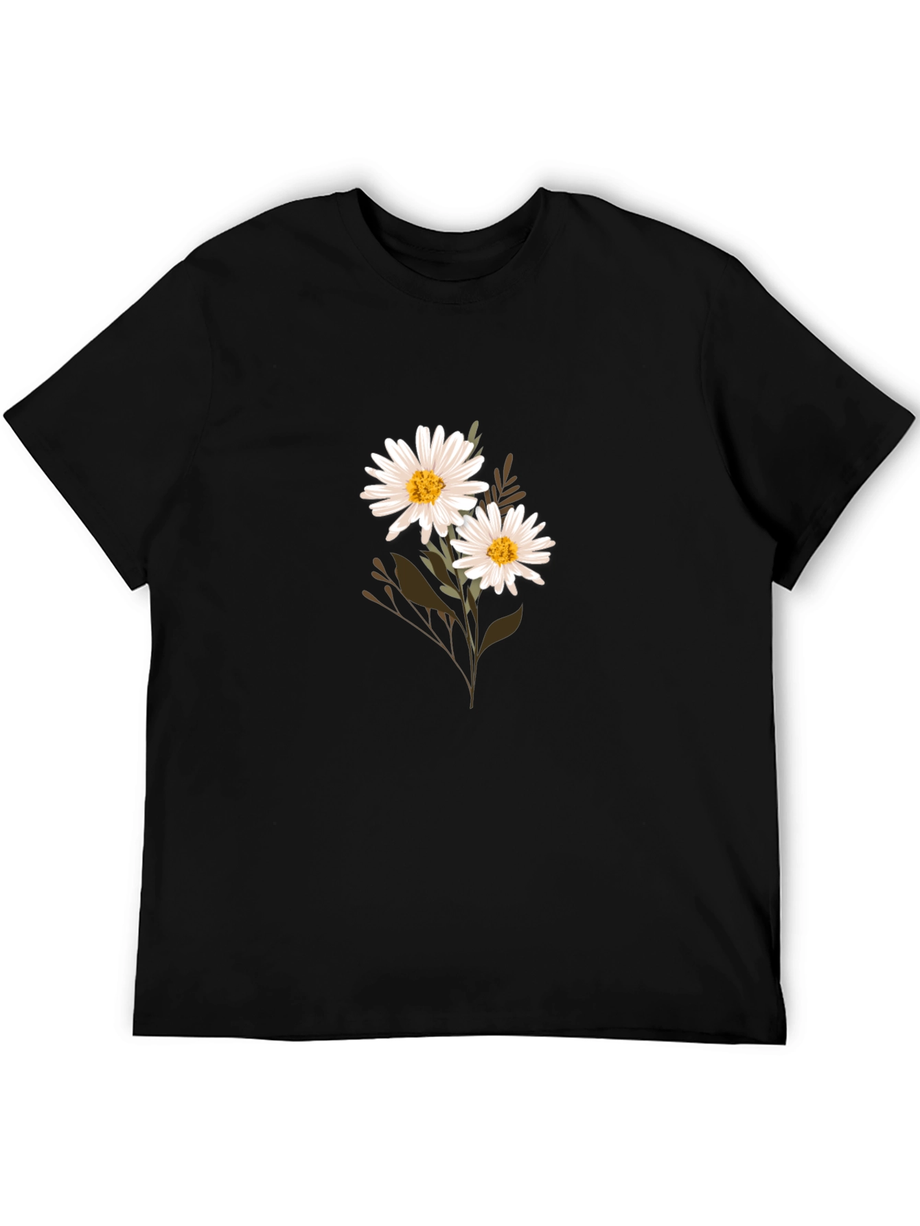 Daisy Graphic Black T-Shirt