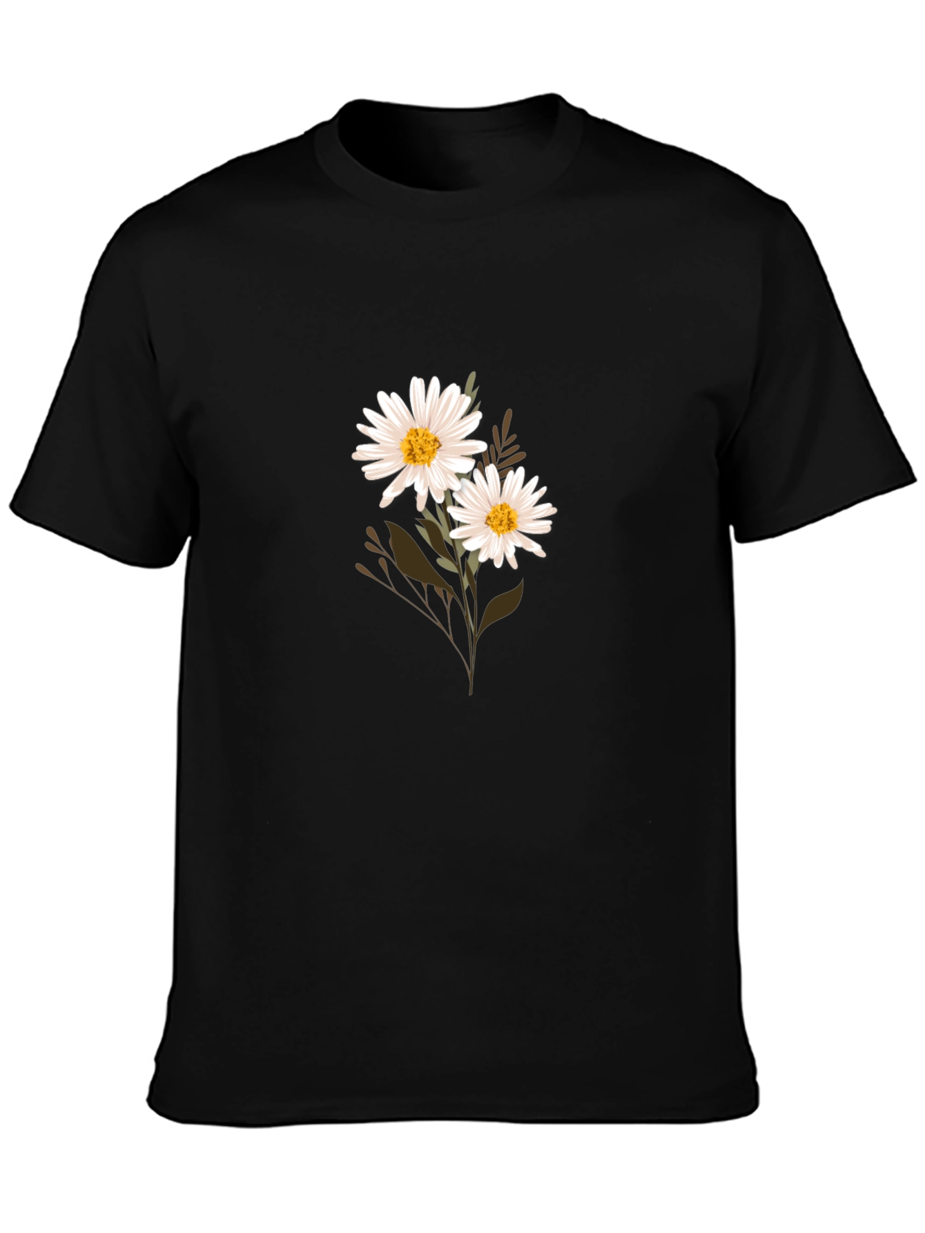 Daisy Graphic Black T-Shirt