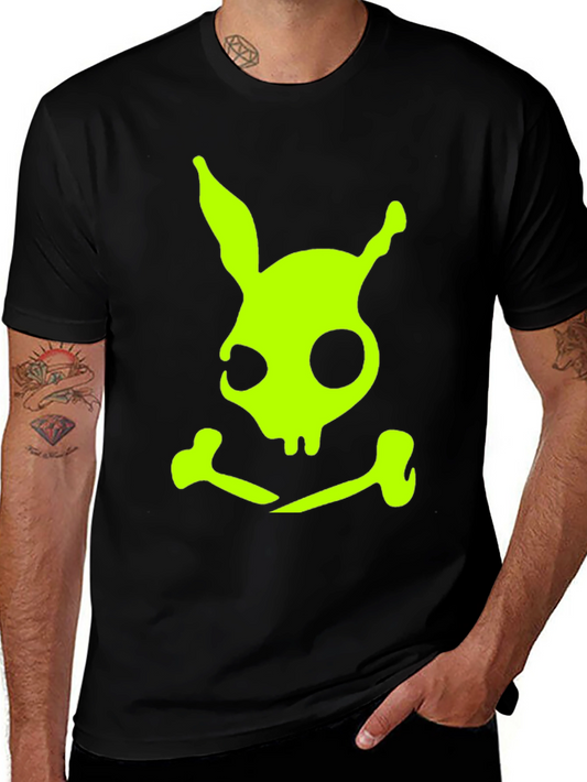 Rabbit Skull and Crossbones Graphic Tee
