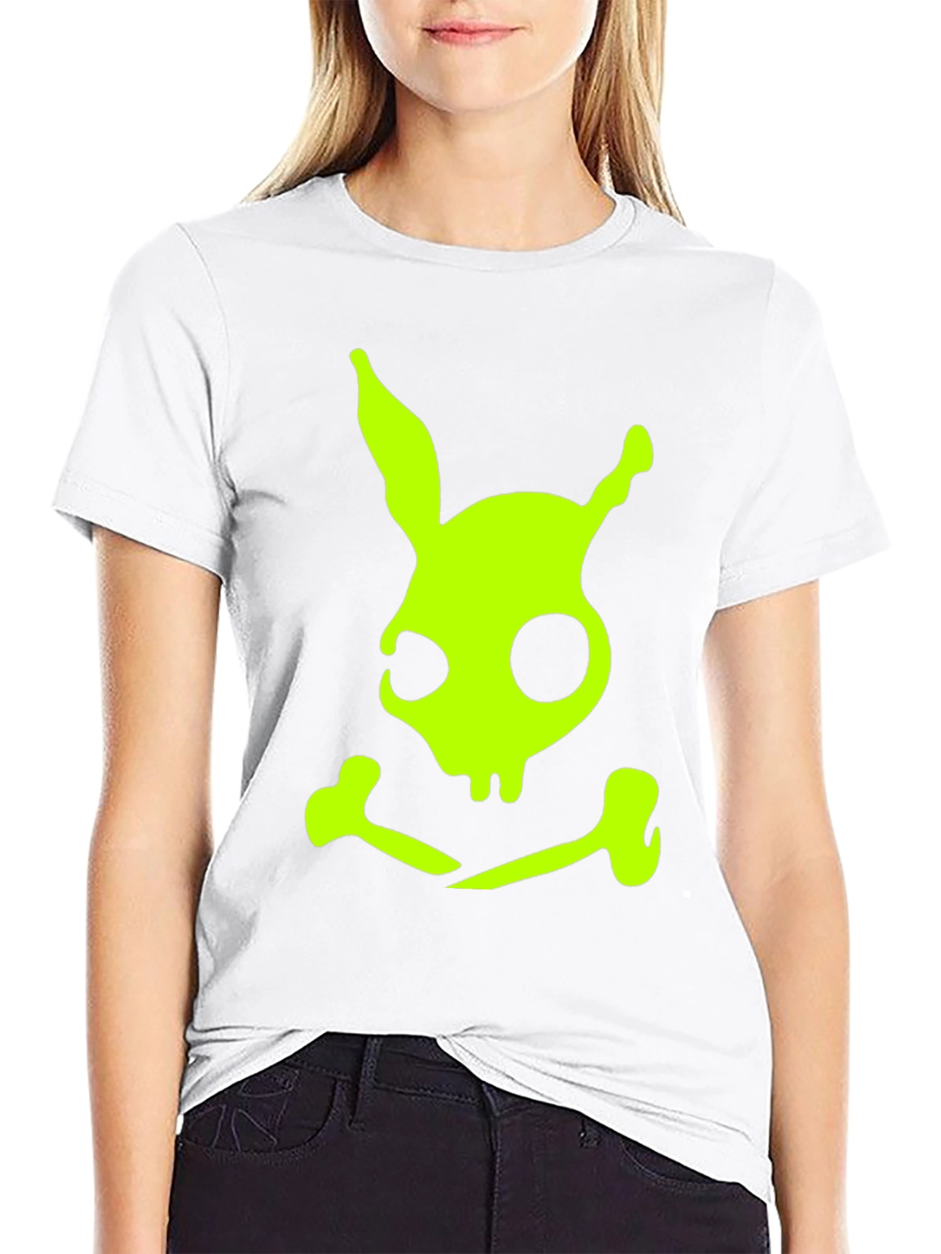 Rabbit Skull and Crossbones Graphic Tee