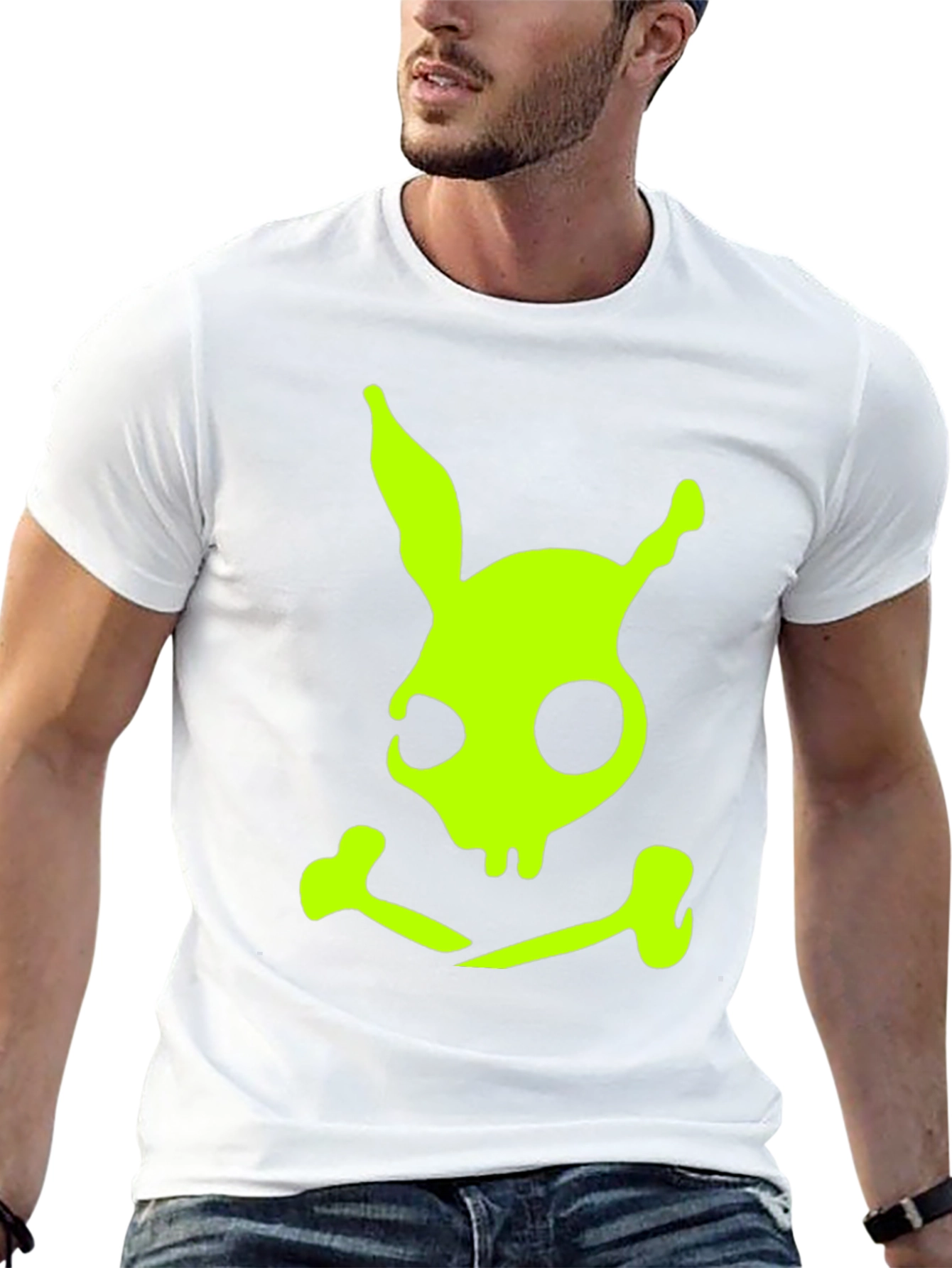 Rabbit Skull and Crossbones Graphic Tee