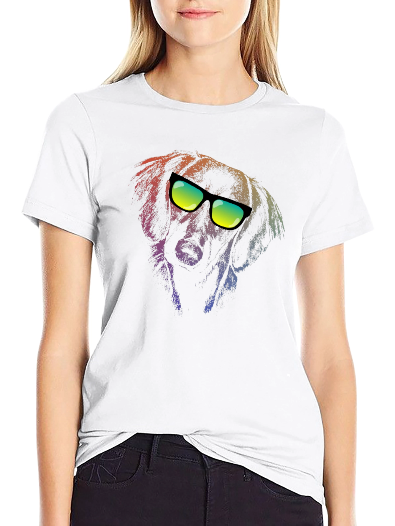 Cool Dog Graphic Tee - Black Unisex T-Shirt