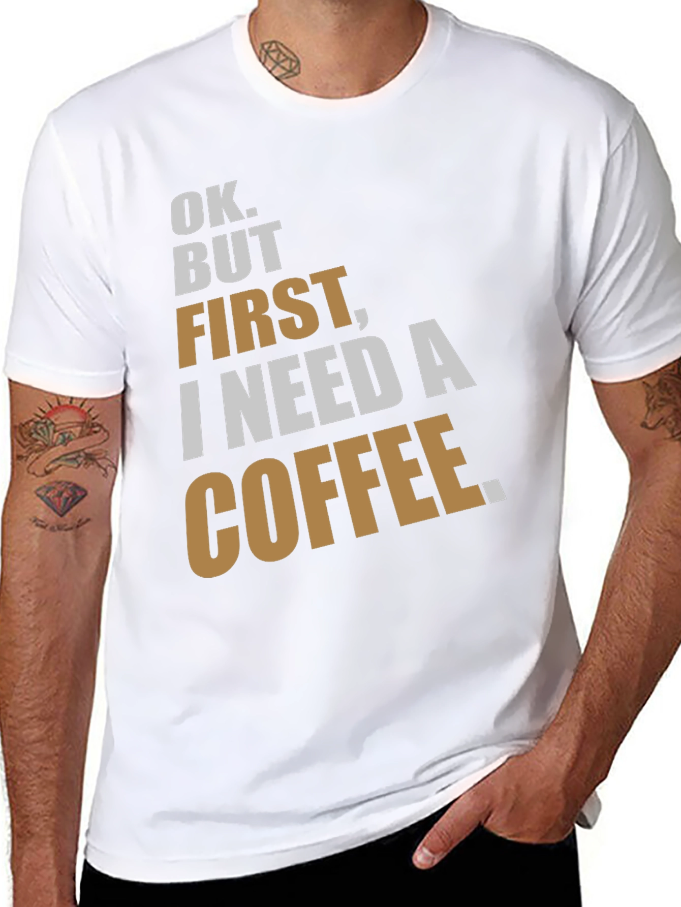 Ok But First Coffee Graphic T-Shirt