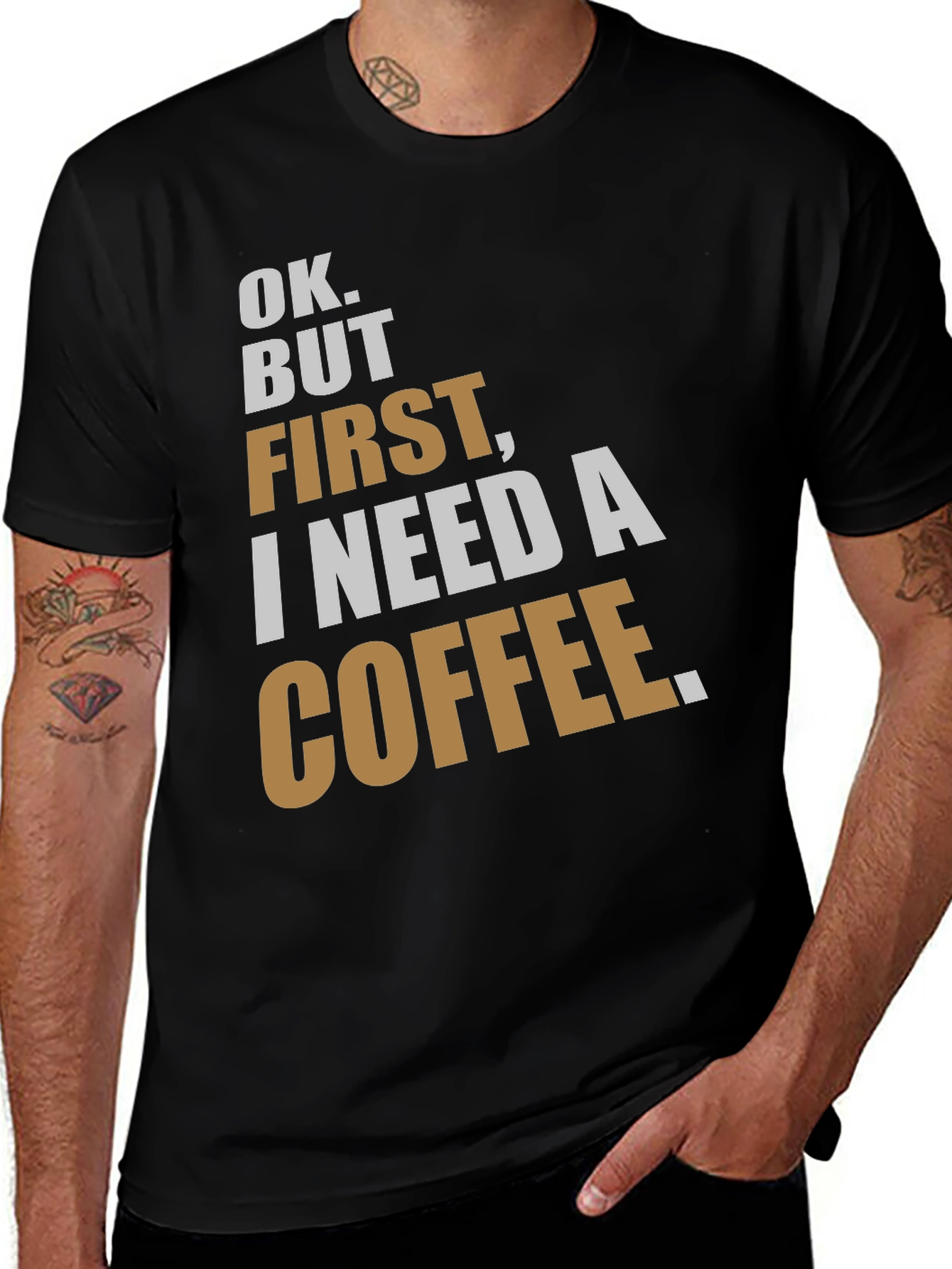 Ok But First Coffee Graphic T-Shirt
