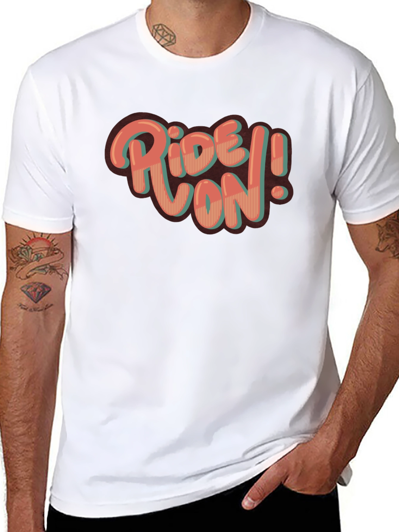 Ride On! Graphic Print Crew Neck T-Shirt