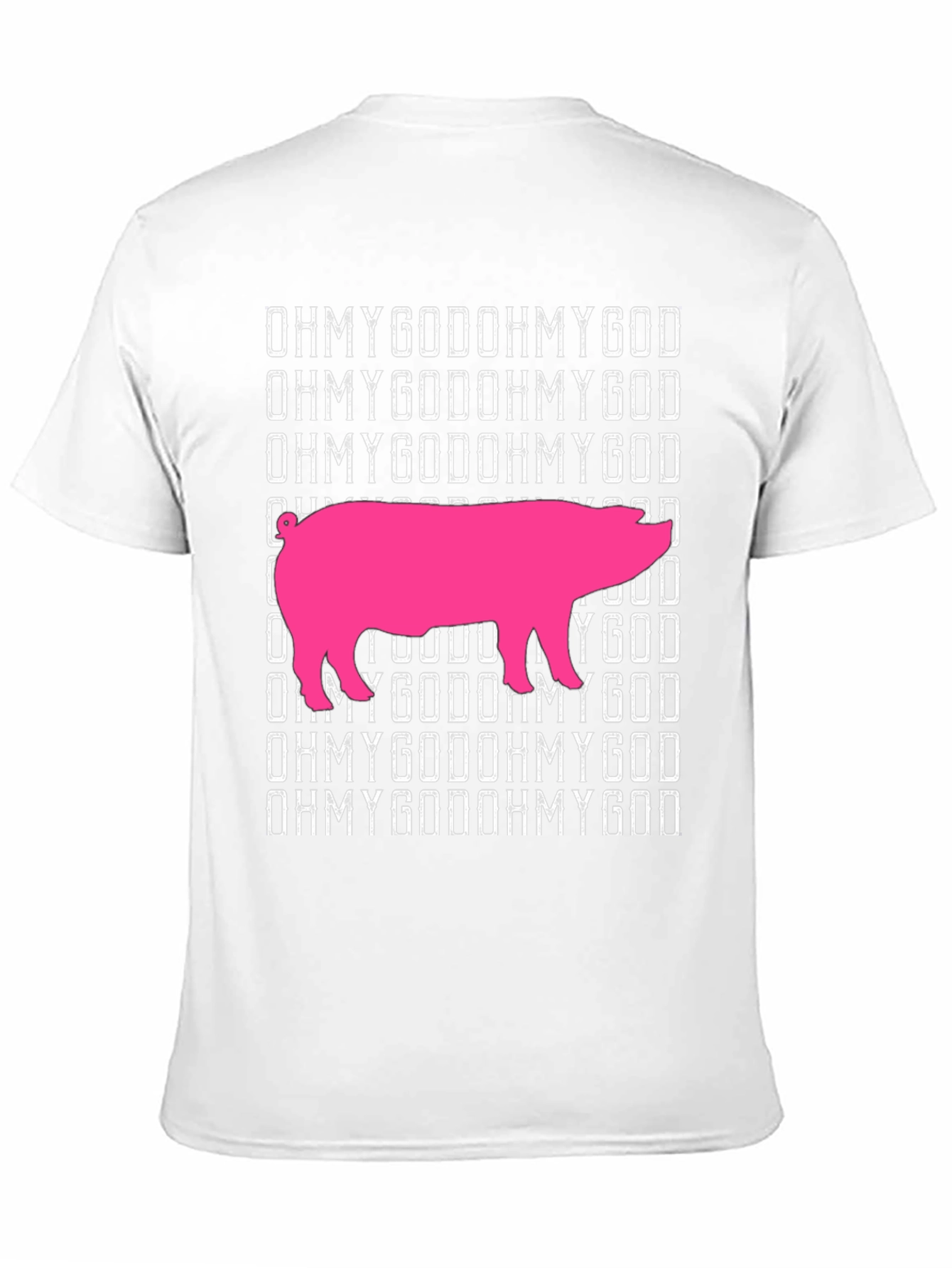 OMG Pig Graphic T-Shirt - Black Cotton Tee