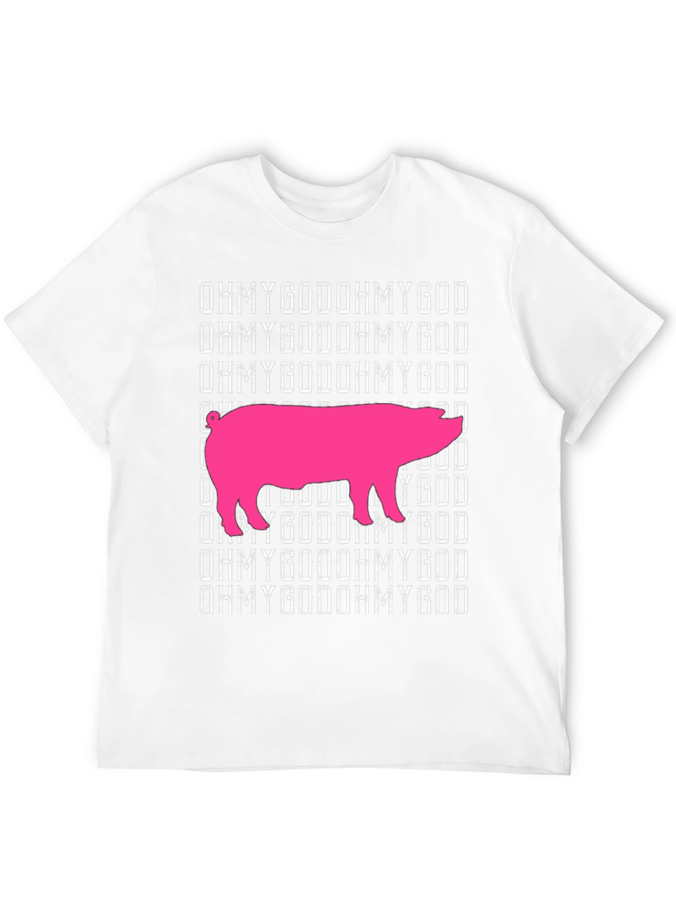 OMG Pig Graphic T-Shirt - Black Cotton Tee
