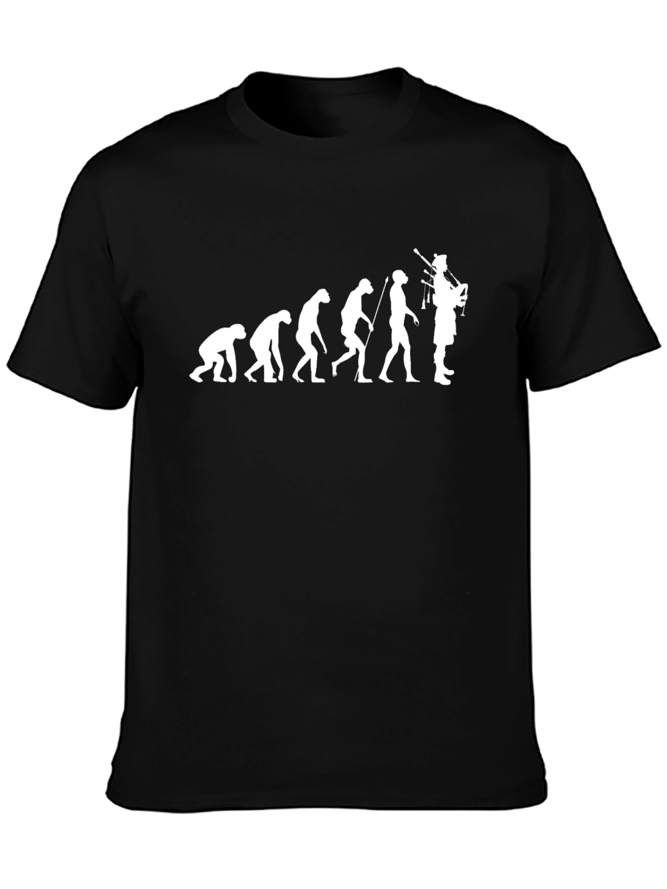Evolution of Piping Black T-Shirt