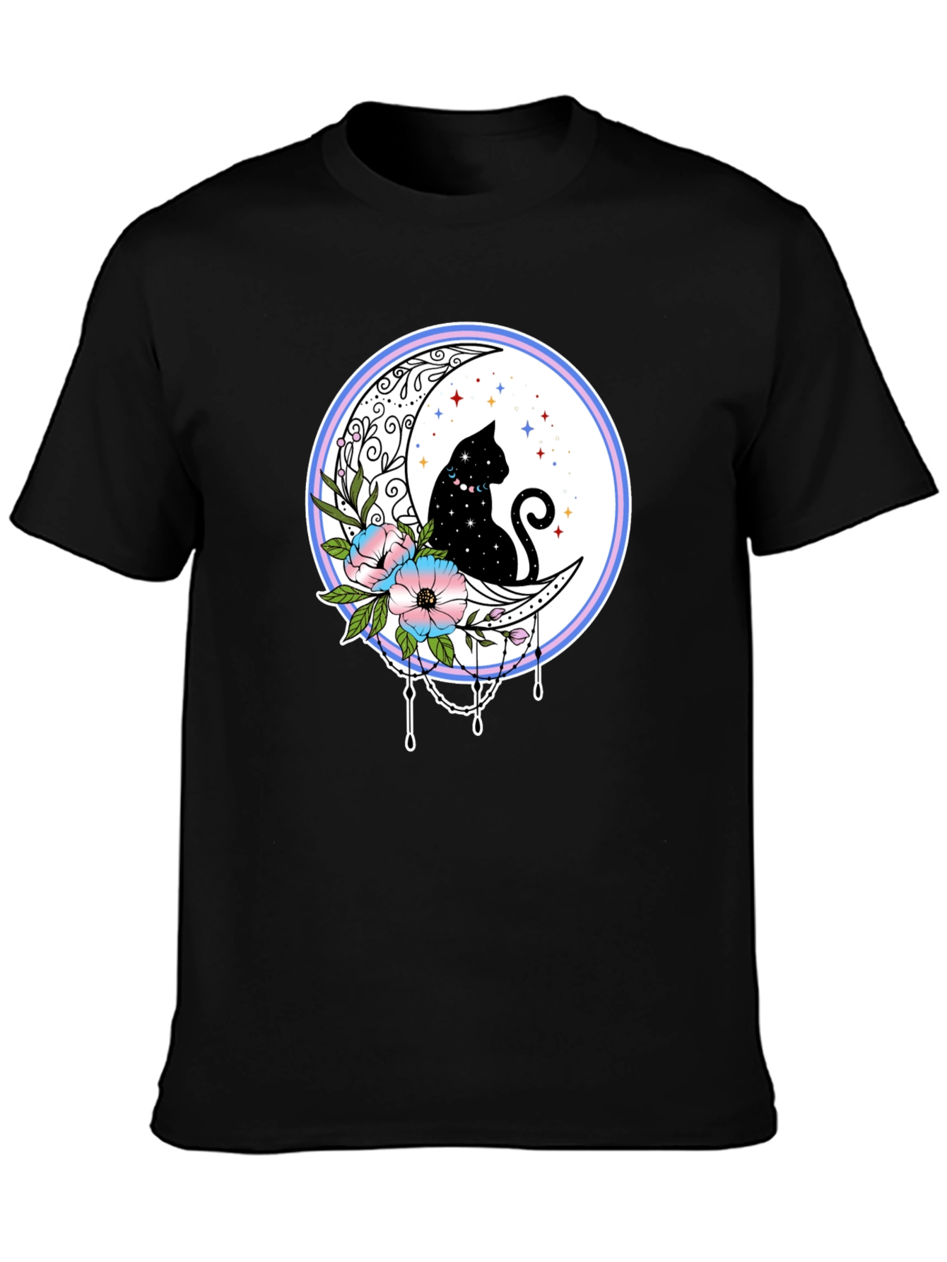 Celestial Cat Moon T-Shirt