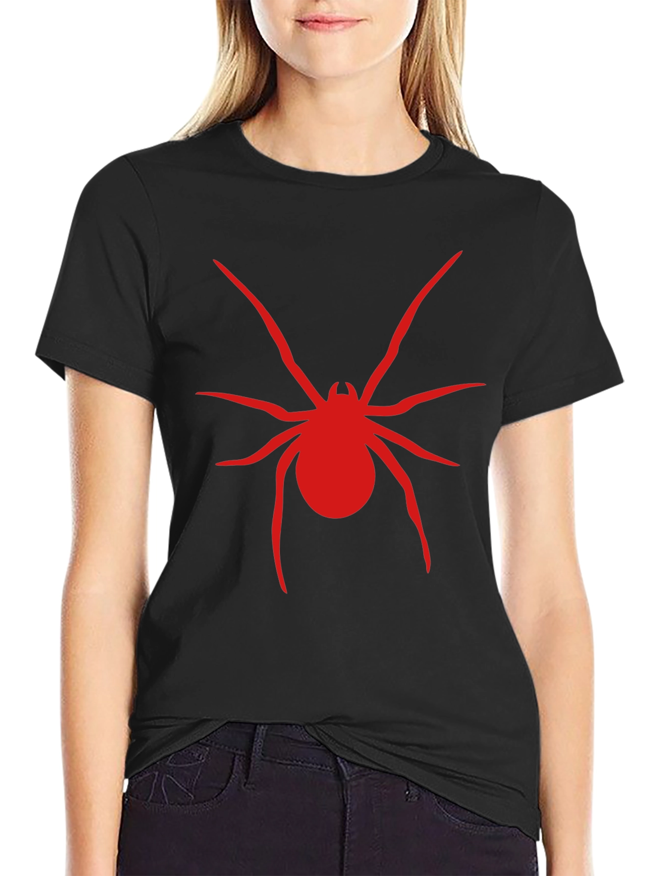 Red Spider Graphic Black T-Shirt