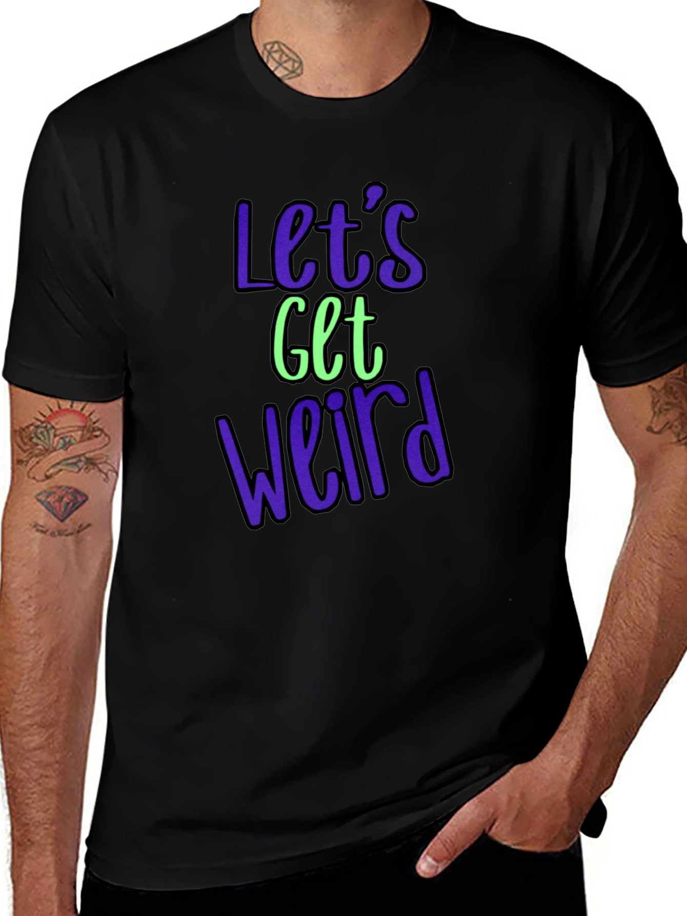 Lets Get Weird Graphic Tee - Trendy Casual Shirt