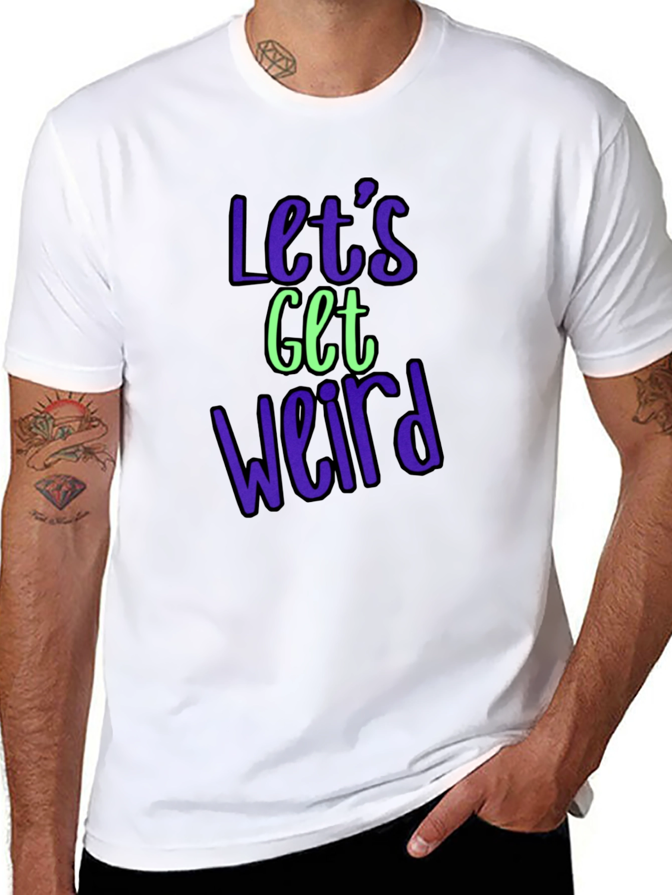 Lets Get Weird Graphic Tee - Trendy Casual Shirt