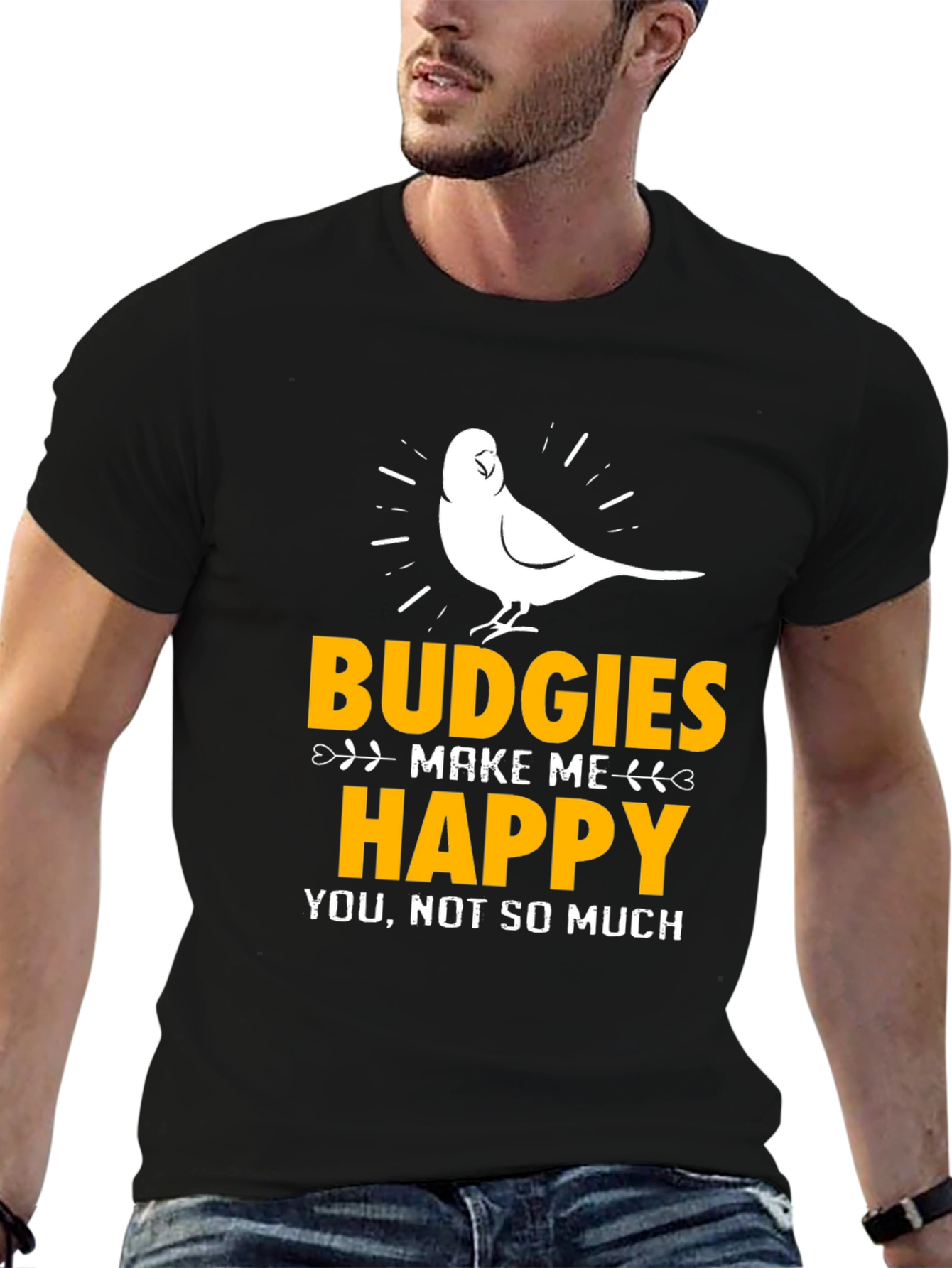 Budgies Make Me Happy Graphic Tee