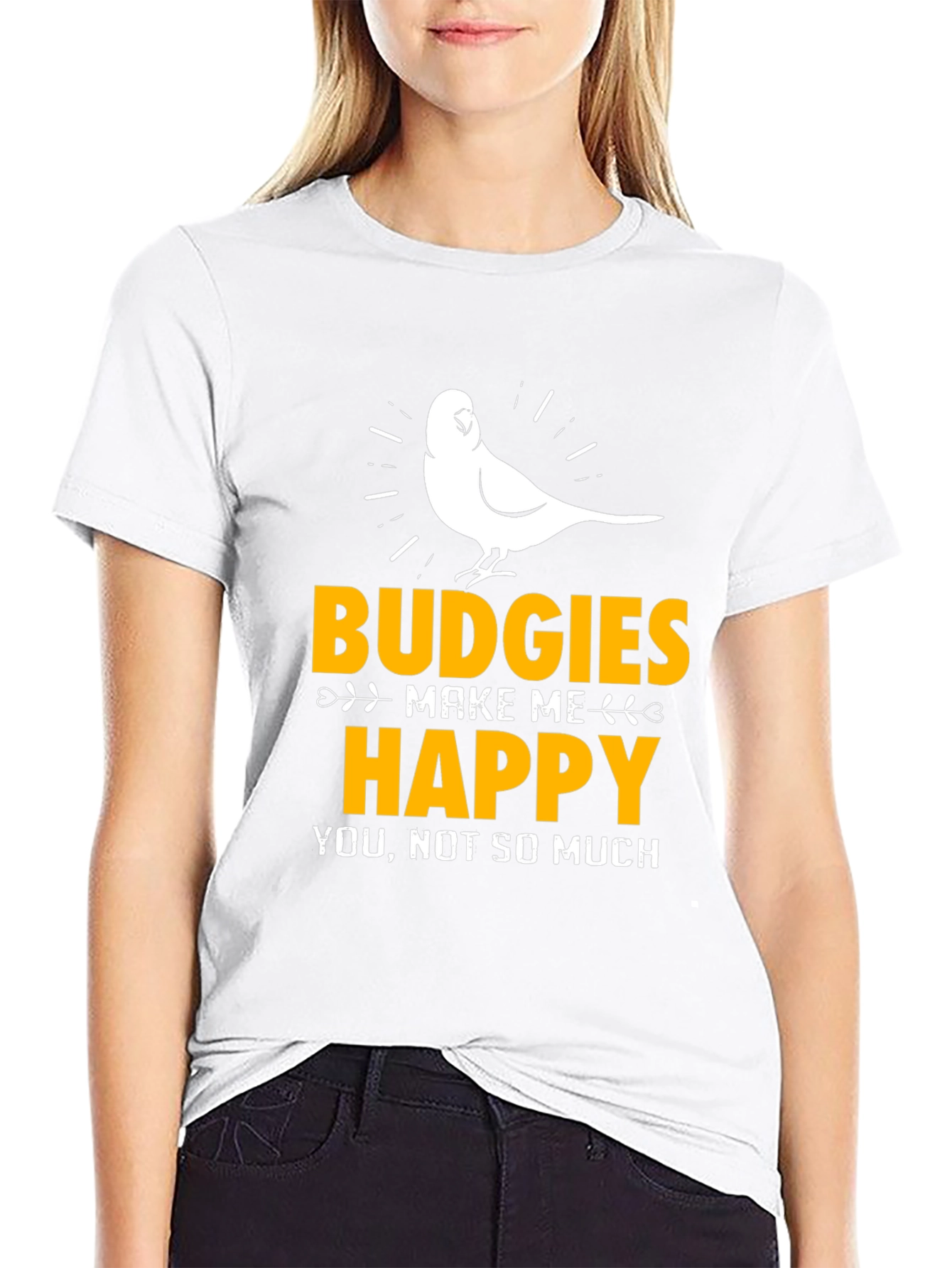 Budgies Make Me Happy Graphic Tee