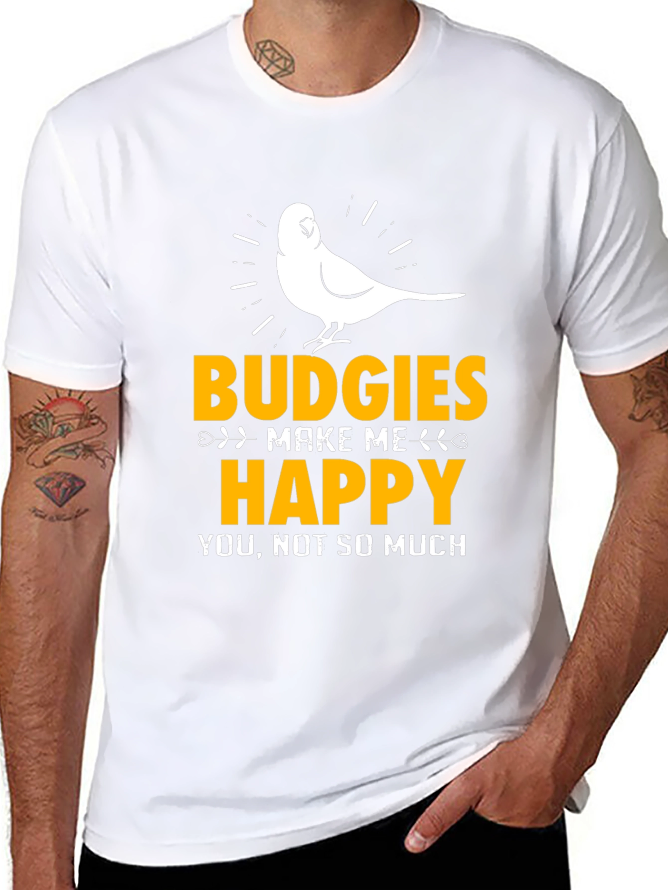 Budgies Make Me Happy Graphic Tee