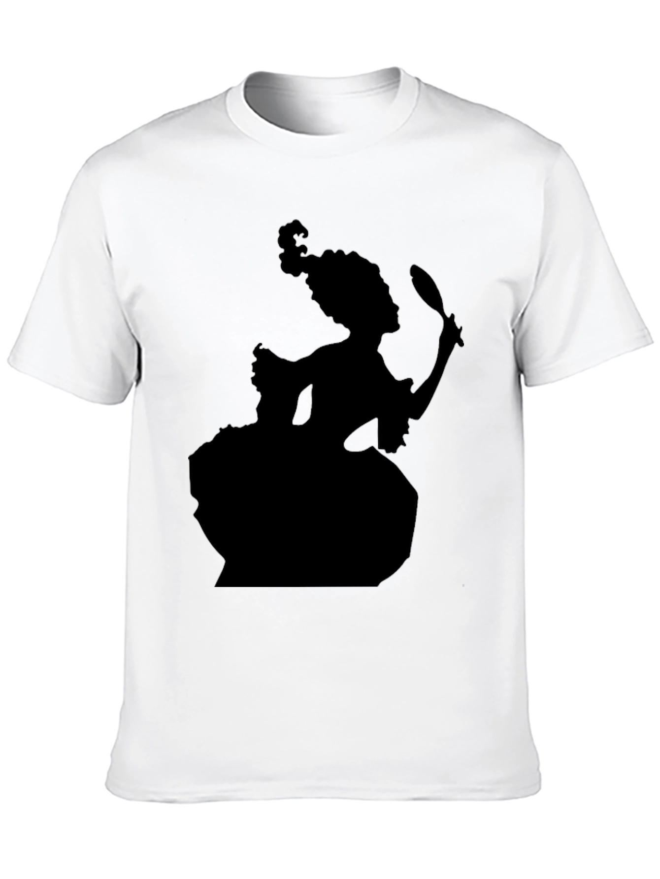 Silhouette Rococo Lady T-Shirt - Black