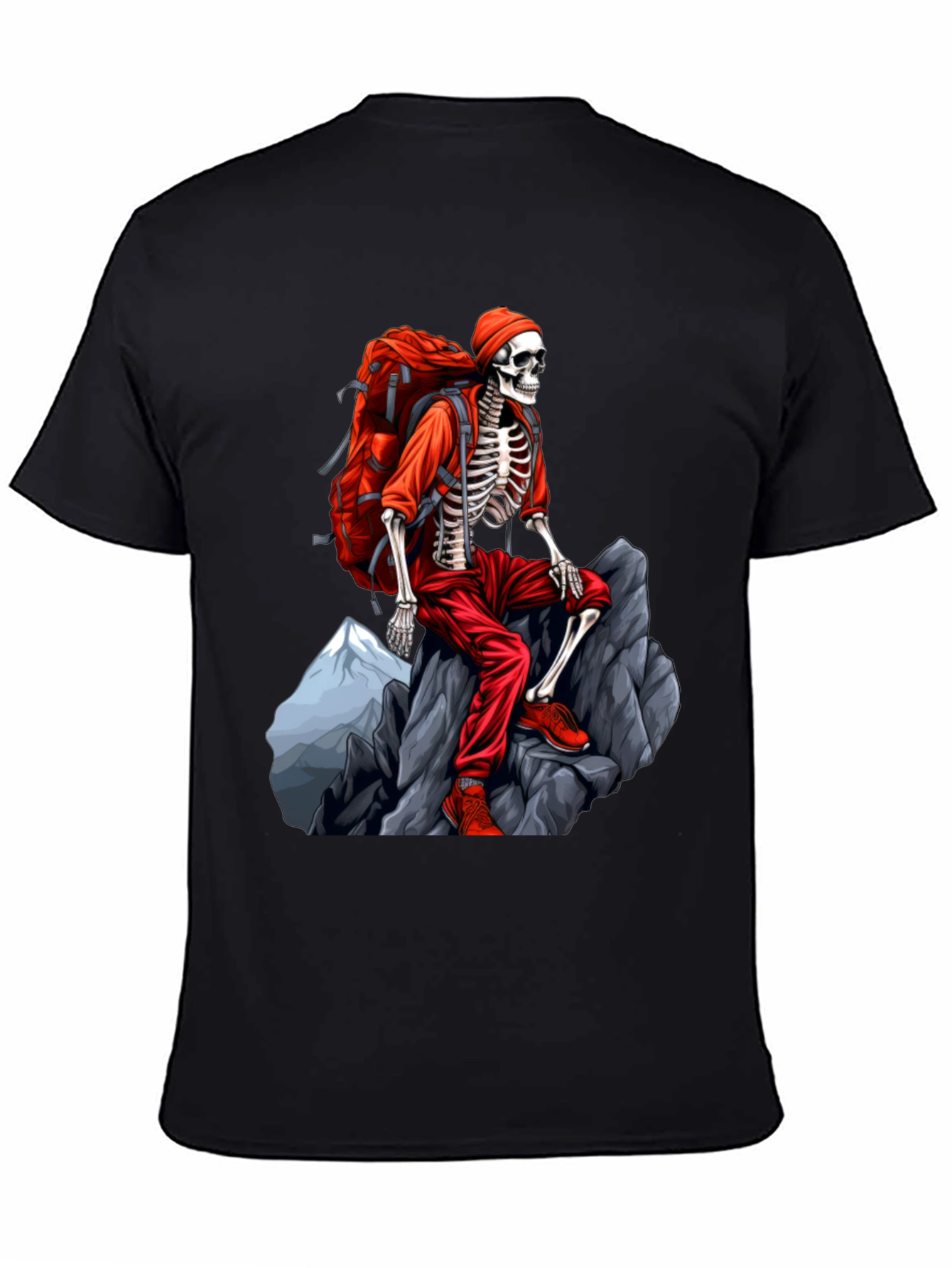 Skeleton Hiker Graphic Tee - Adventure Ready!
