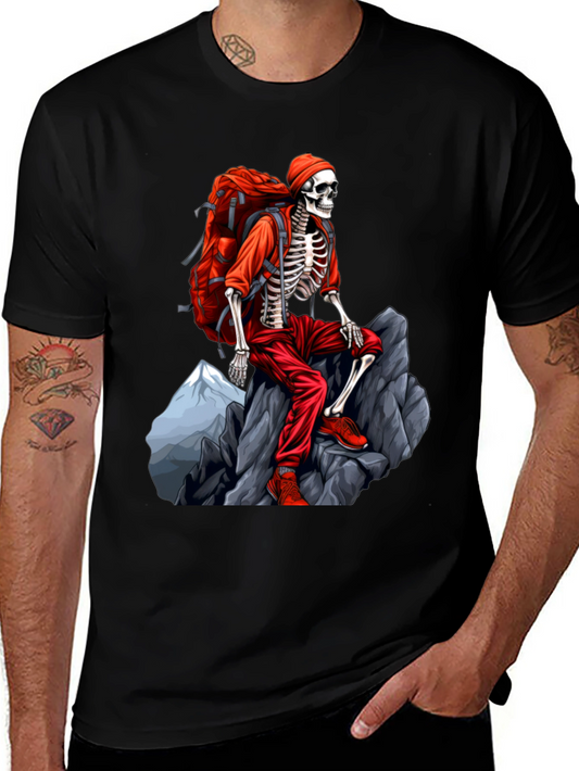 Skeleton Hiker Graphic Tee - Adventure Ready!