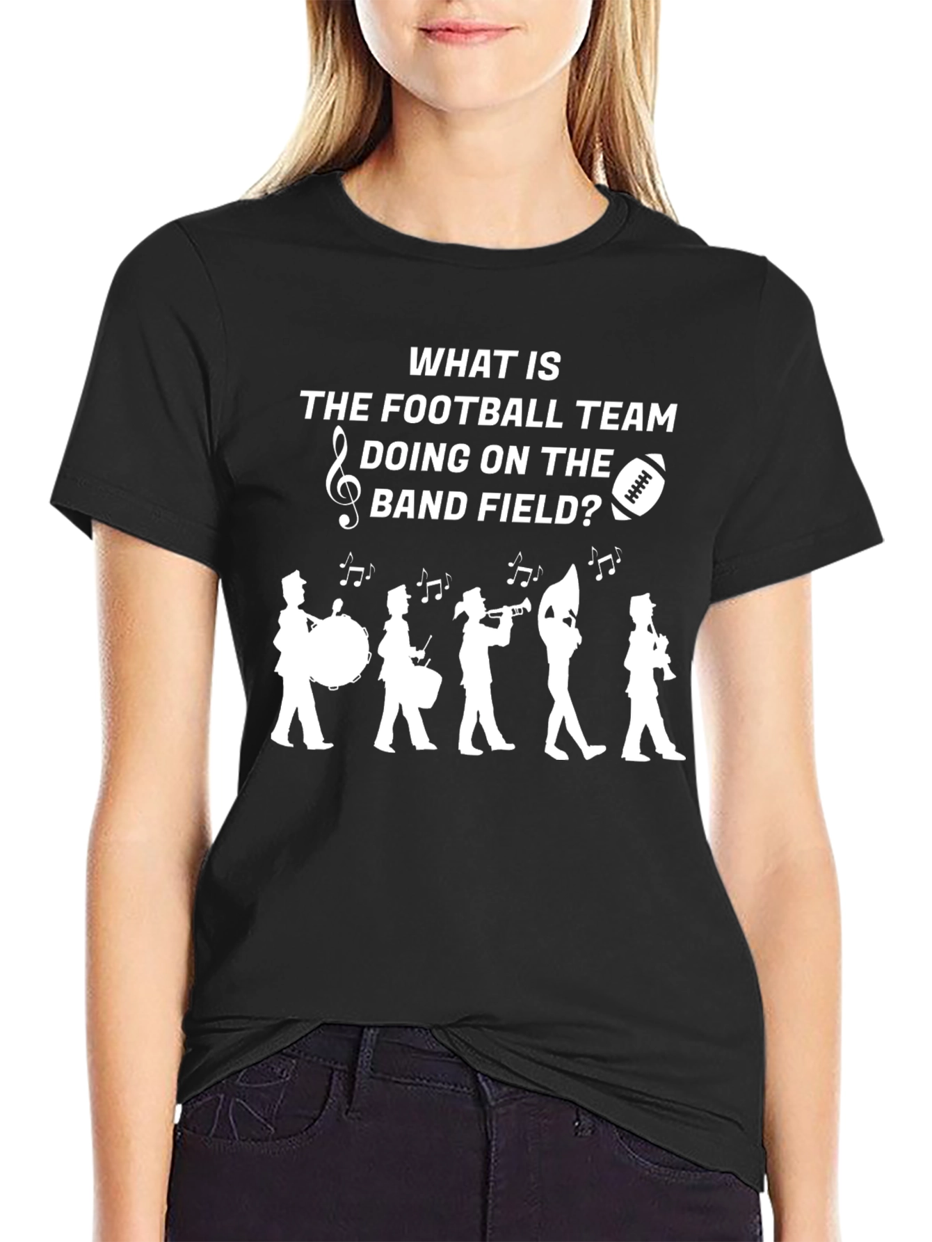 Football Team on the Band Field T-Shirt