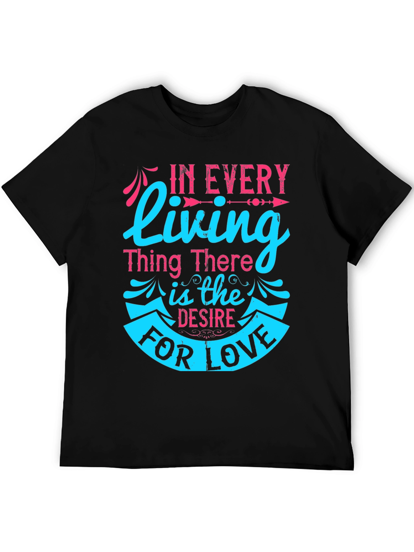 Love Desire Graphic Tee - Black Cotton T-Shirt