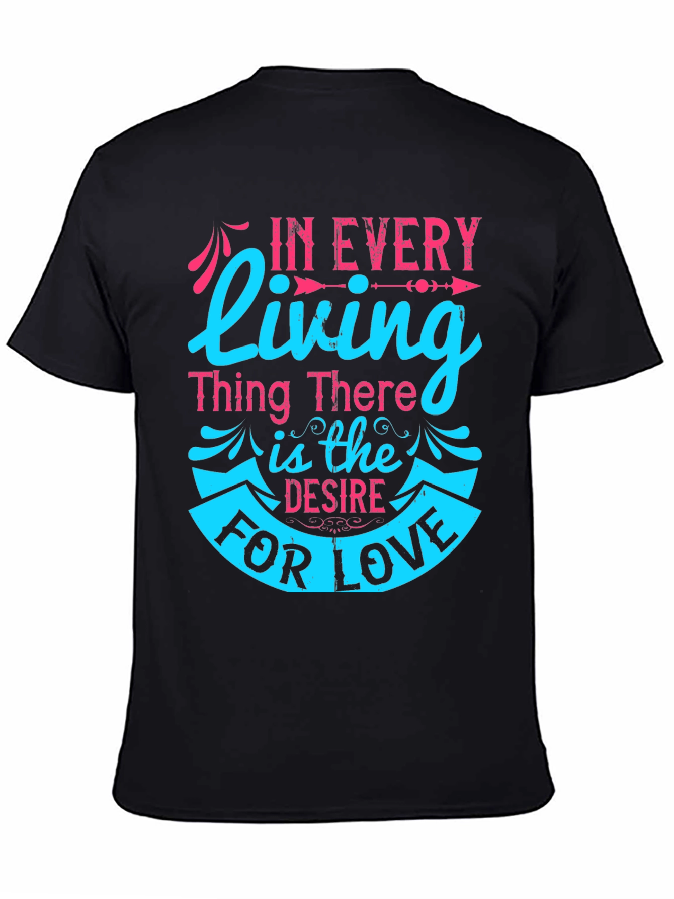 Love Desire Graphic Tee - Black Cotton T-Shirt