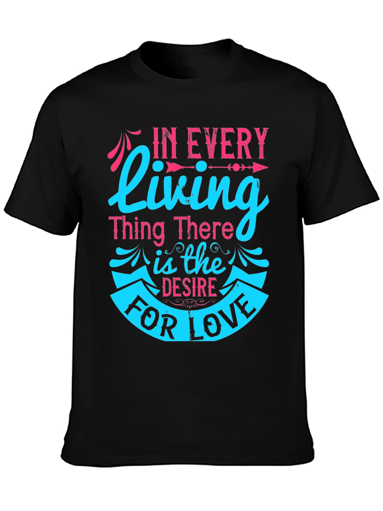 Love Desire Graphic Tee - Black Cotton T-Shirt