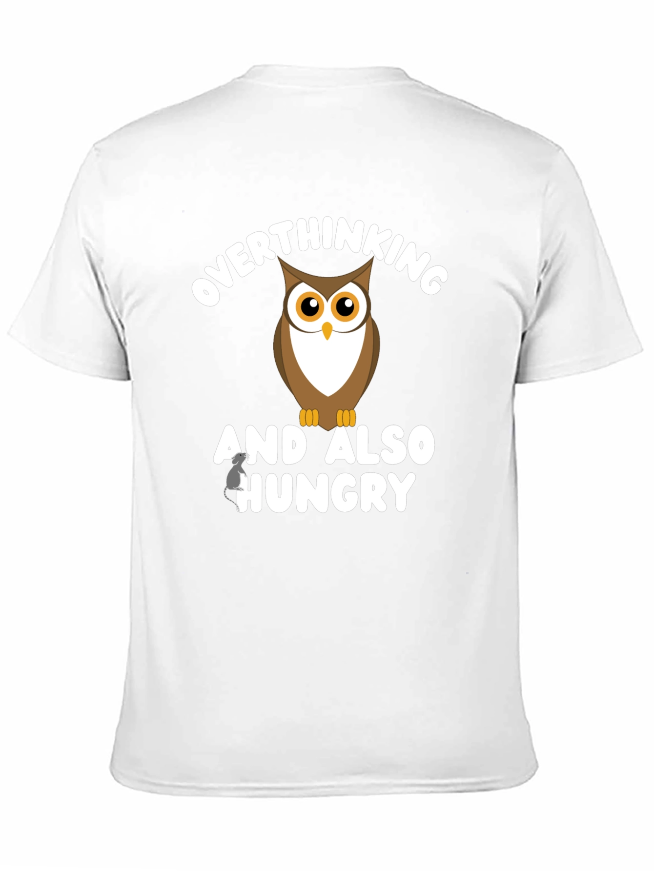 Overthinking Owl Graphic Tee - Unisex Black T-Shirt