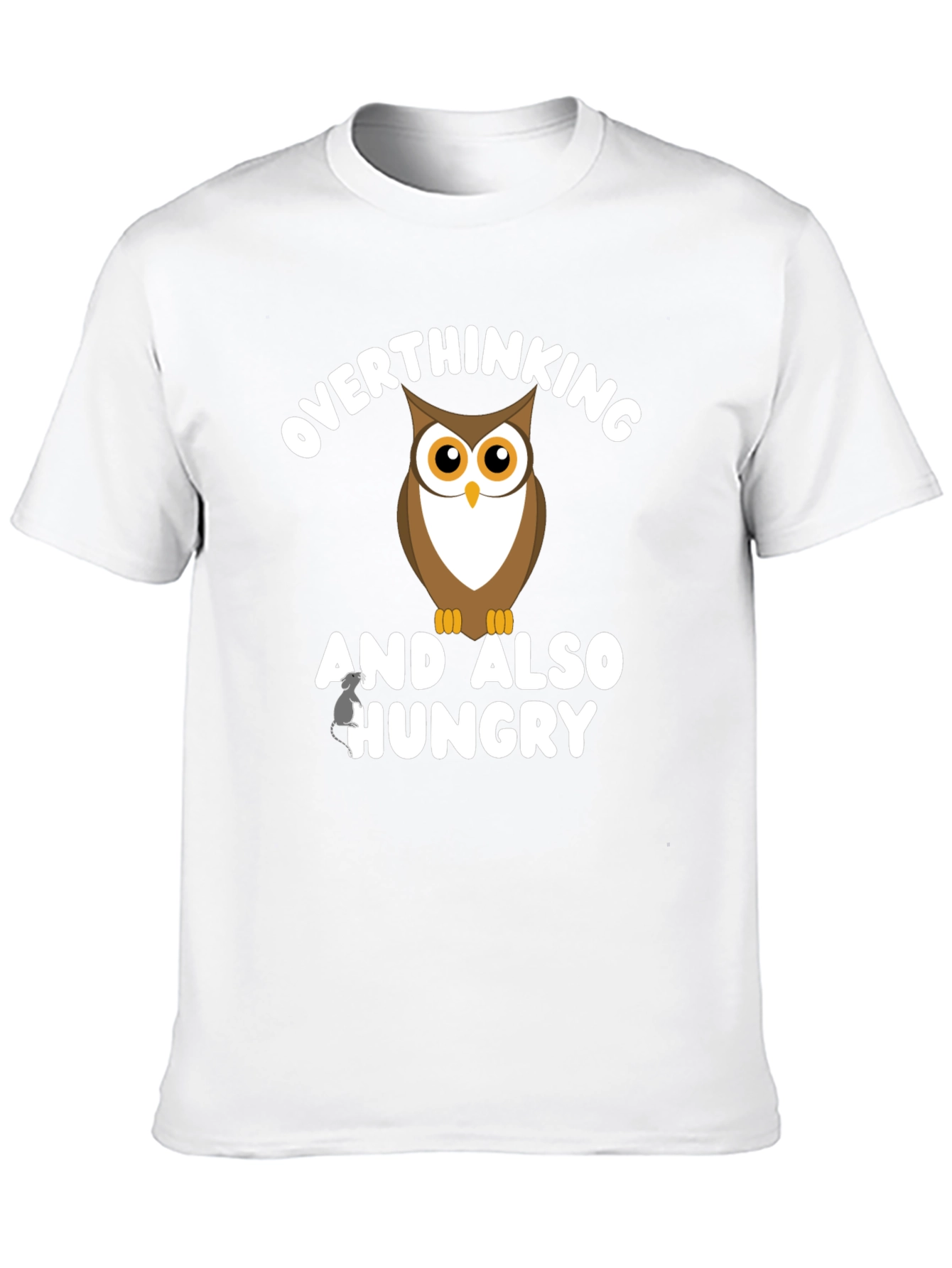 Overthinking Owl Graphic Tee - Unisex Black T-Shirt
