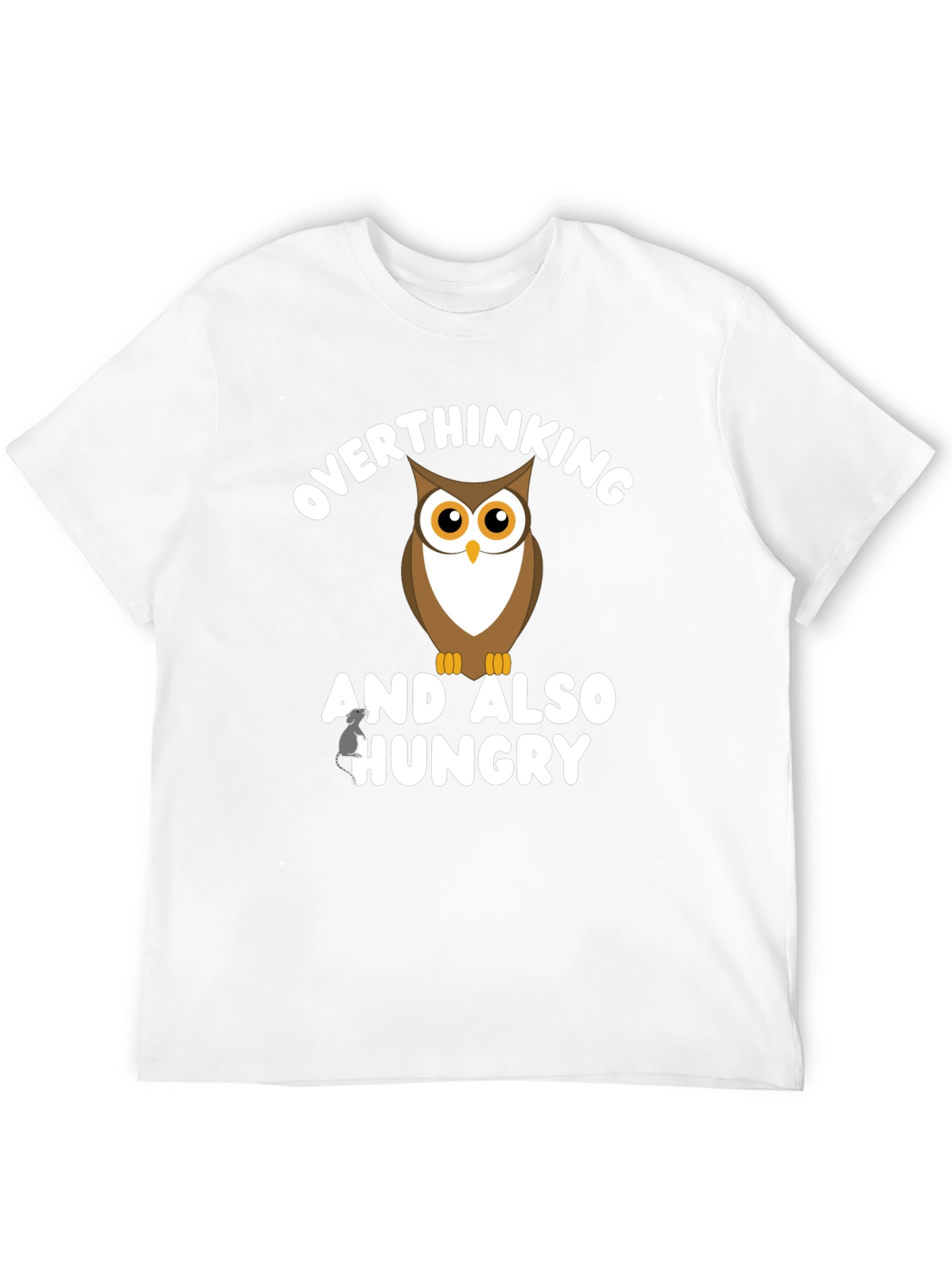 Overthinking Owl Graphic Tee - Unisex Black T-Shirt
