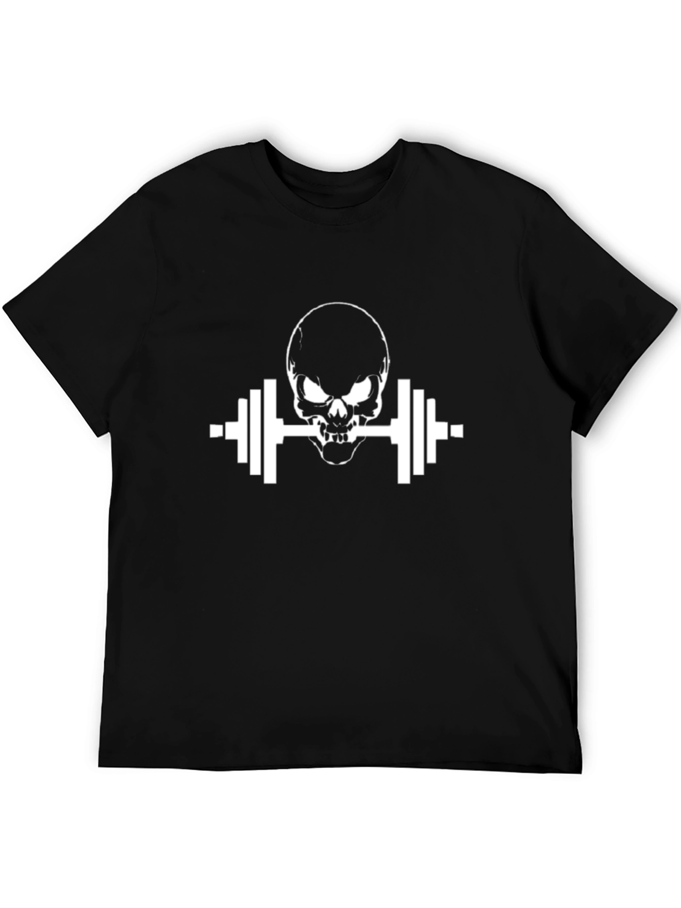 Skull & Barbell Graphic T-Shirt - Gym Motivation