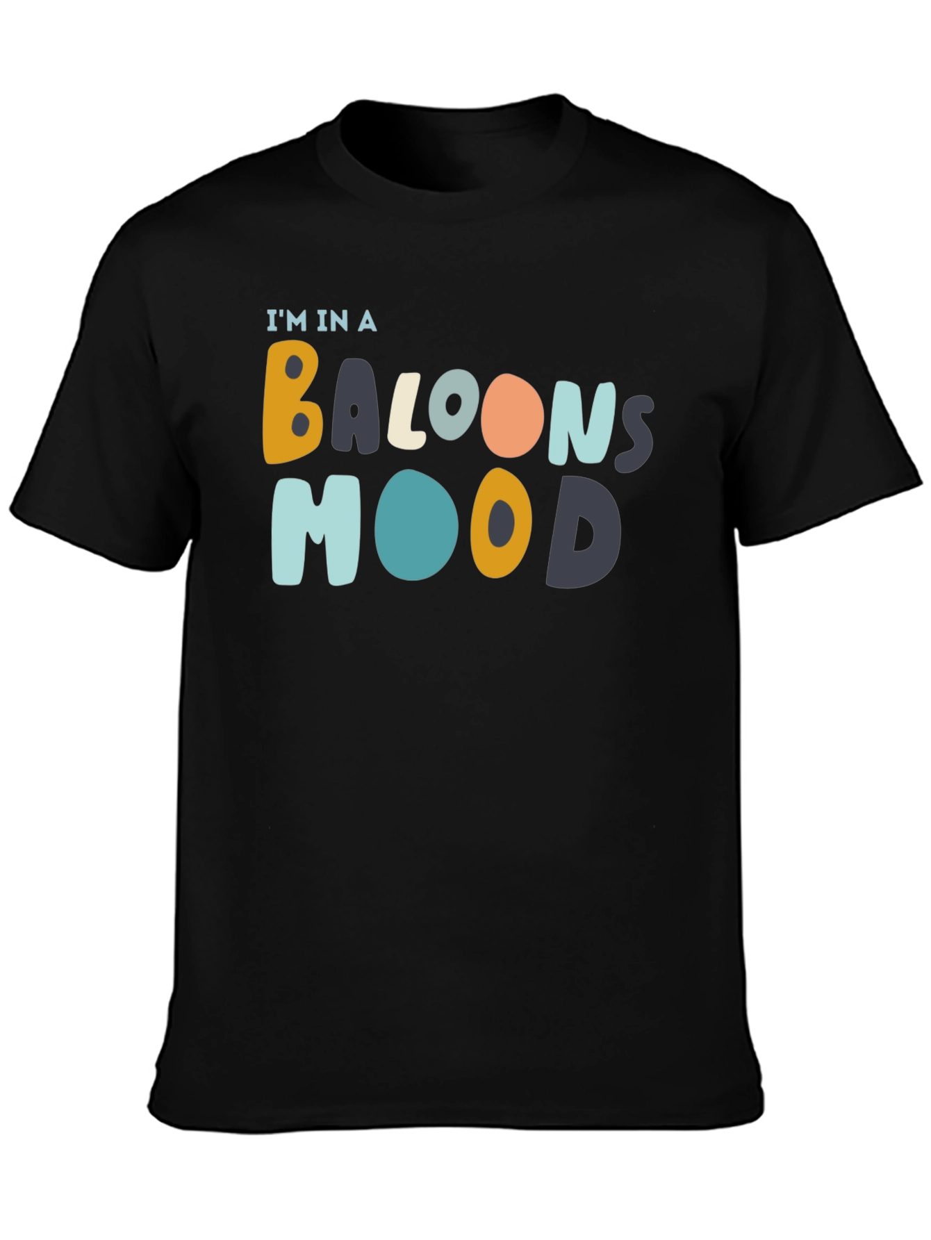 Balloon Mood Black Graphic Tee
