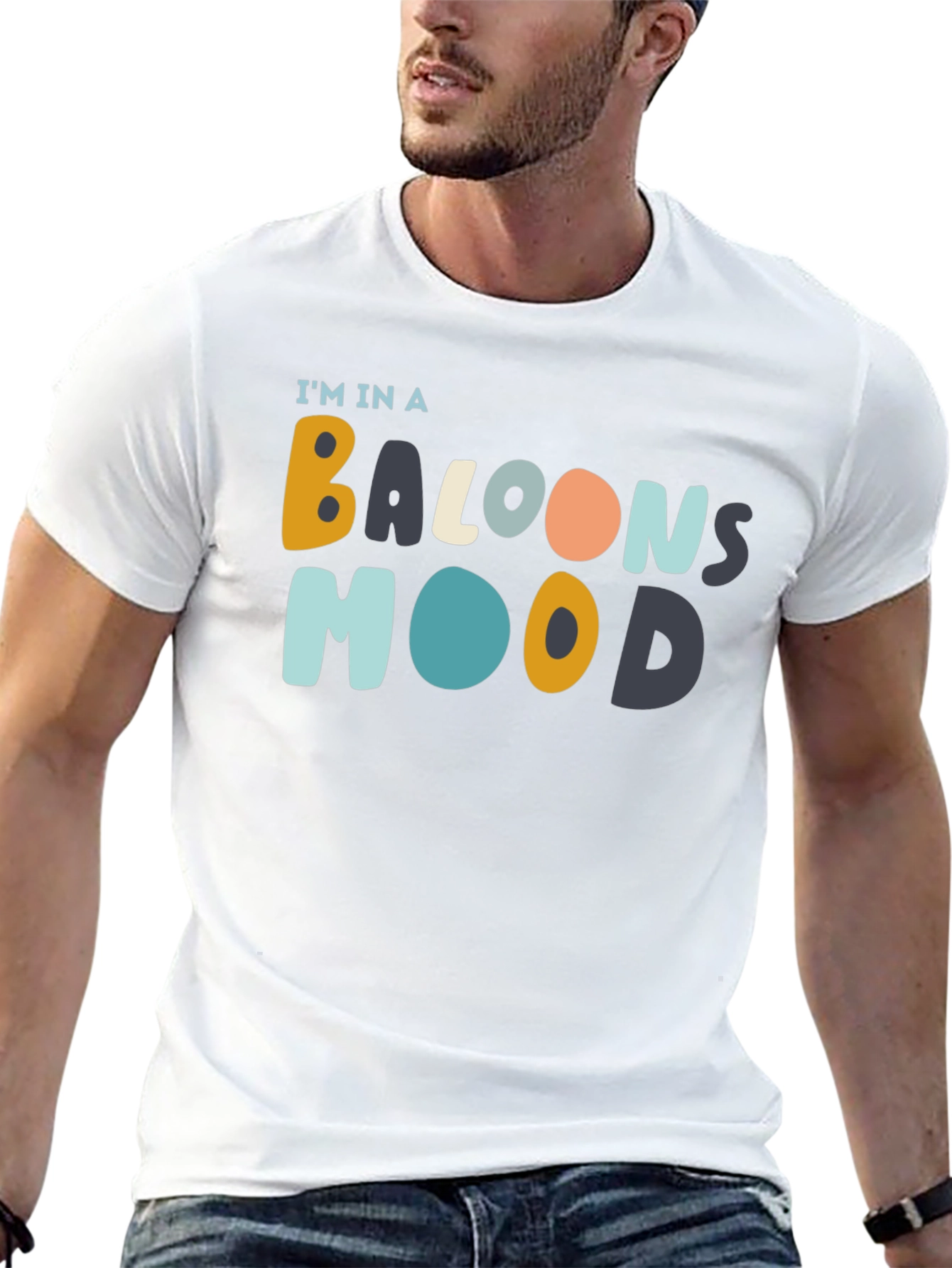 Balloon Mood Black Graphic Tee