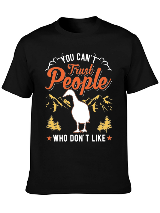 Trust People Tee: Goose Design T-Shirt