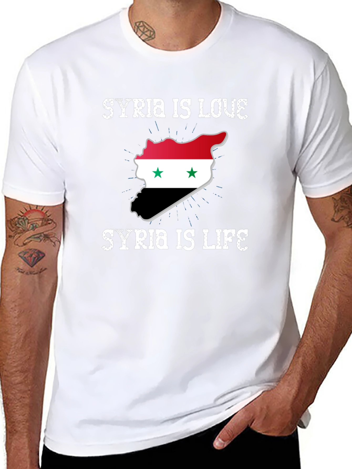 Syria Is Love Syria Is Life Graphic T-Shirt
