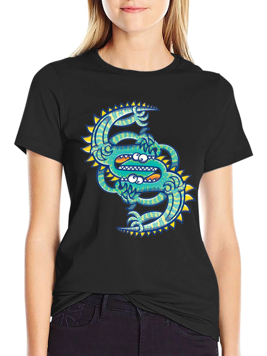 Monster Graphic Tee - Unique Design Mens Black T-Shirt