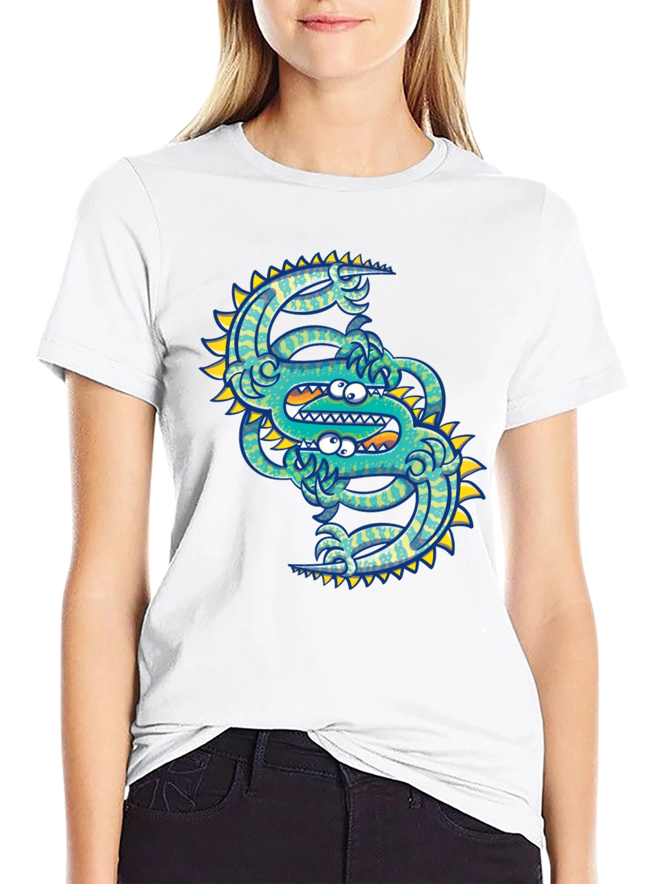 Monster Graphic Tee - Unique Design Mens Black T-Shirt