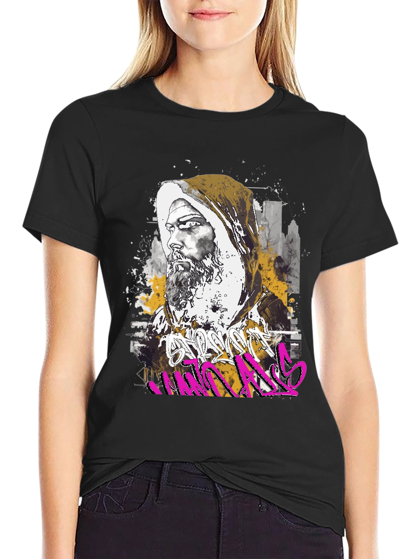 Urban Monk Graphic Tee - Street Art Inspired