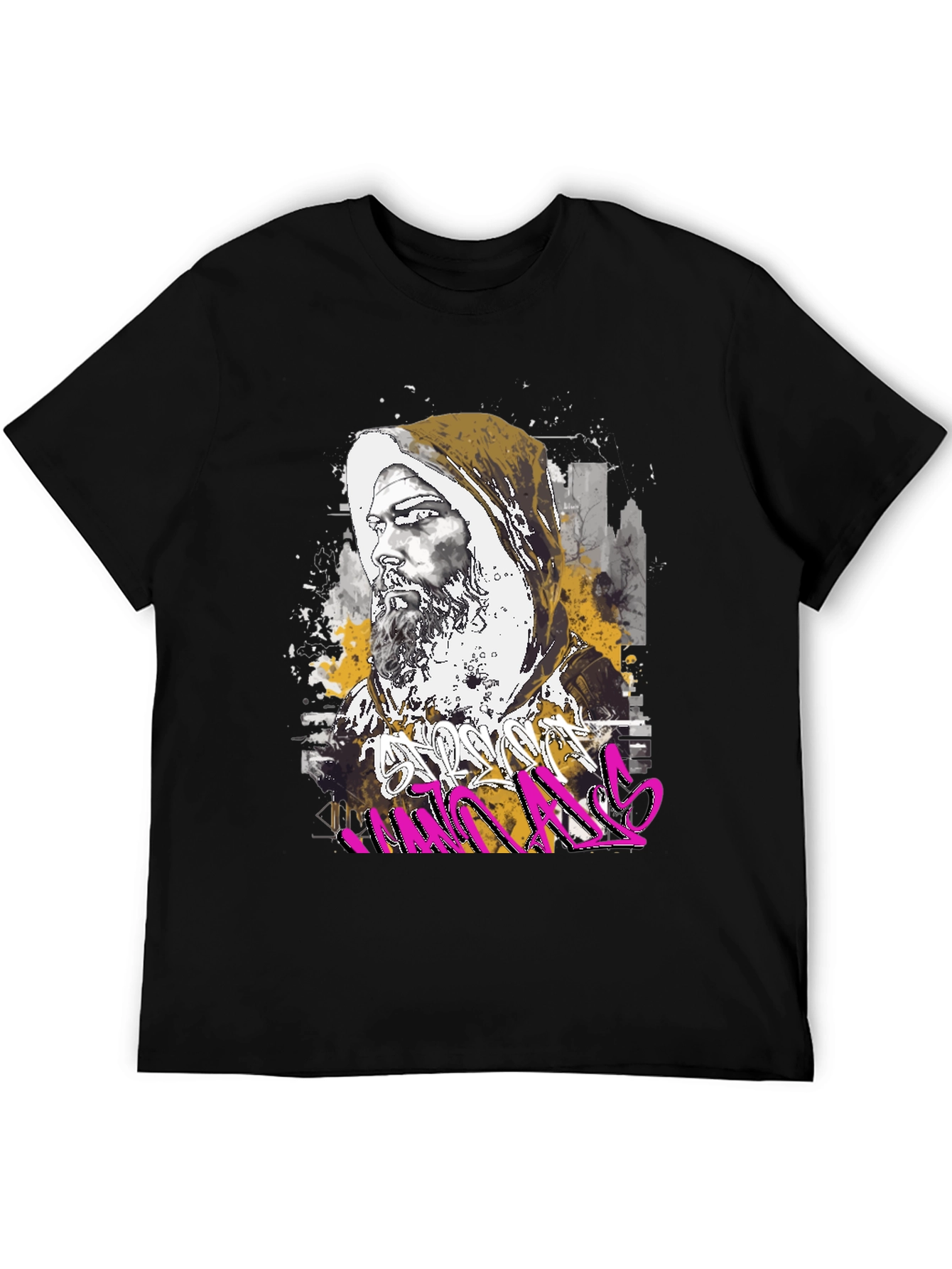 Urban Monk Graphic Tee - Street Art Inspired