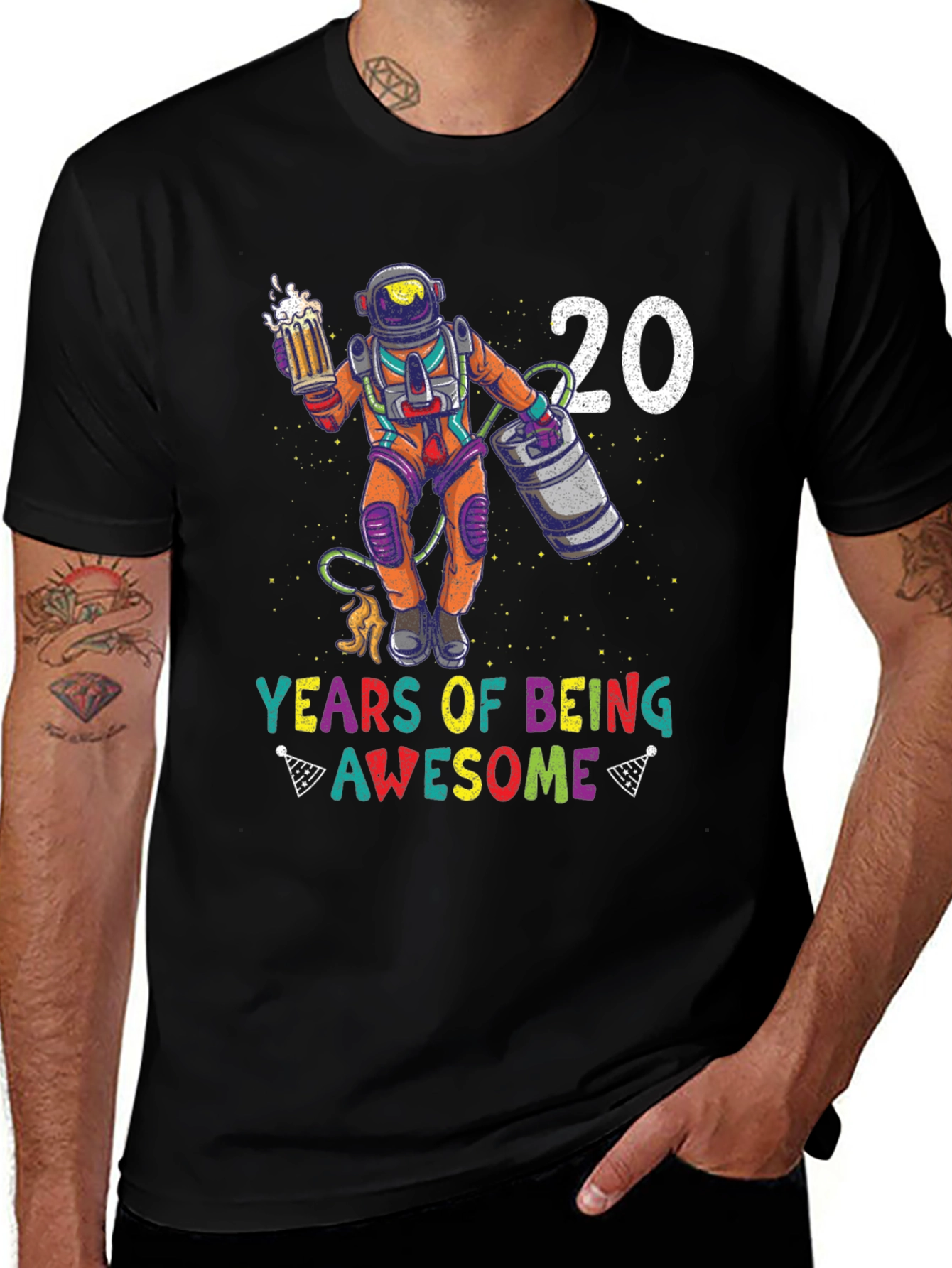 20 Years of Being Awesome Astronaut T-Shirt