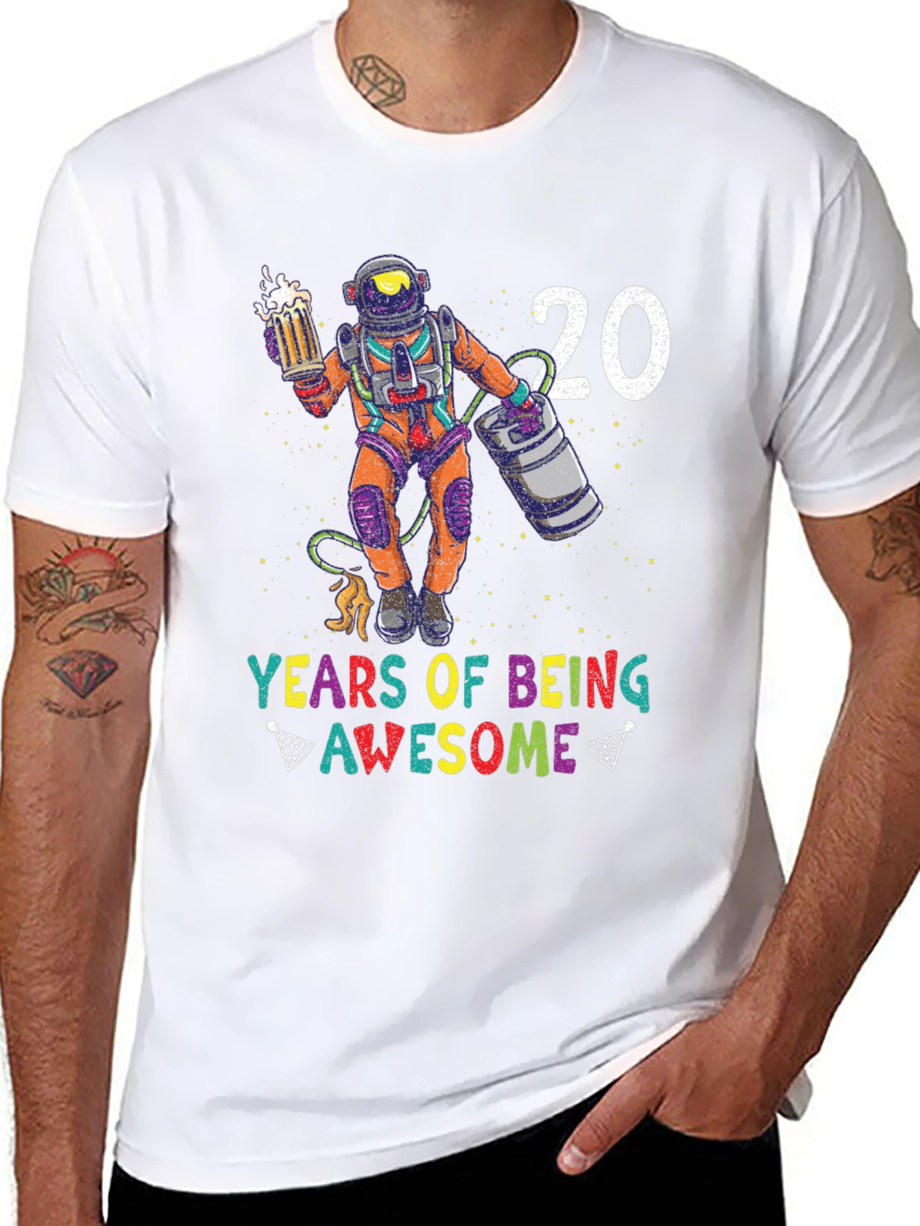 20 Years of Being Awesome Astronaut T-Shirt