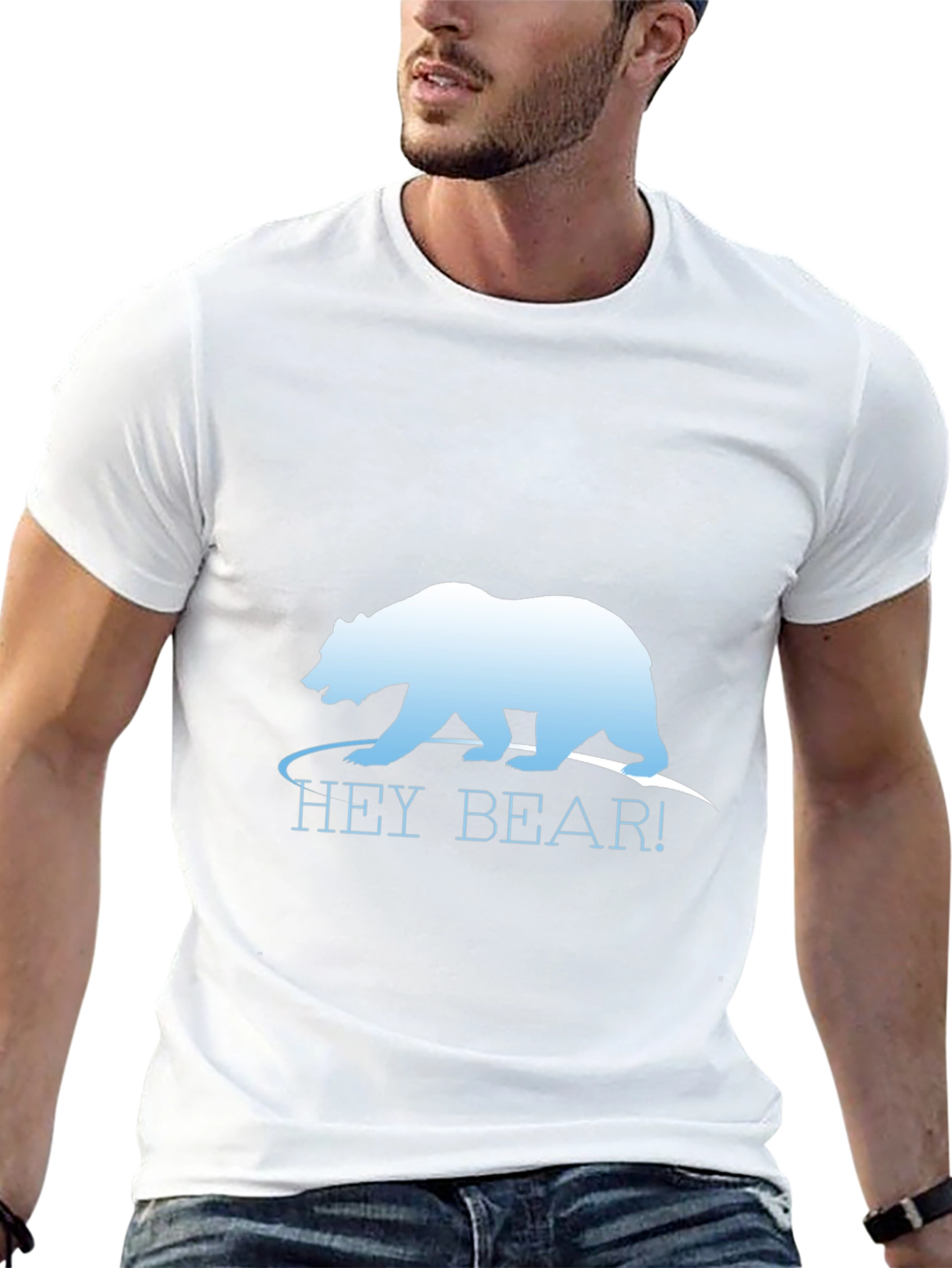 Hey Bear! Graphic T-Shirt - Soft Cotton Crew Neck