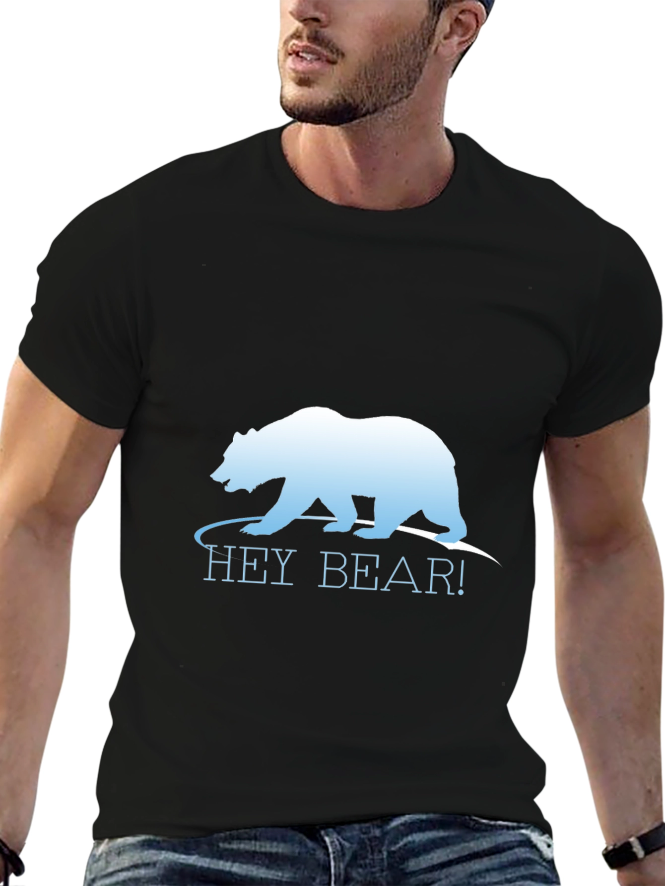 Hey Bear! Graphic T-Shirt - Soft Cotton Crew Neck