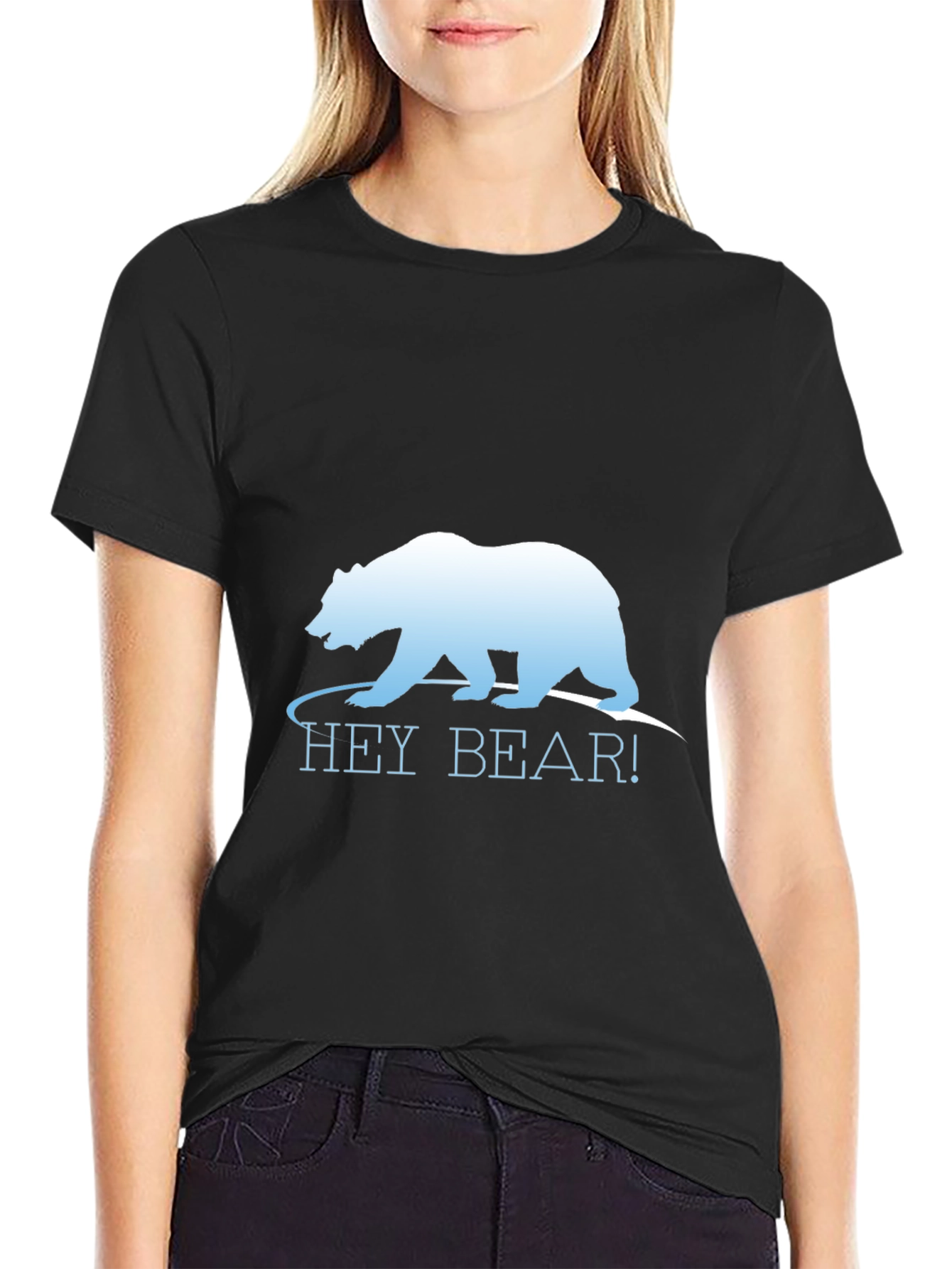 Hey Bear! Graphic T-Shirt - Soft Cotton Crew Neck