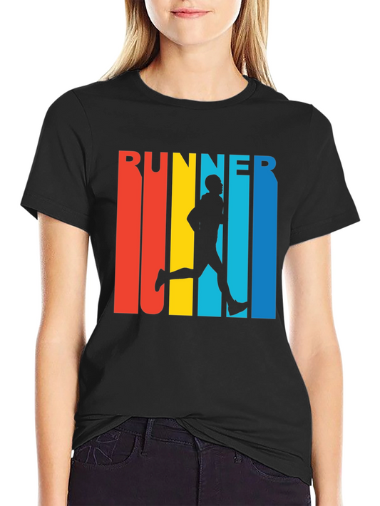 Retro Runner Graphic Tee - Black
