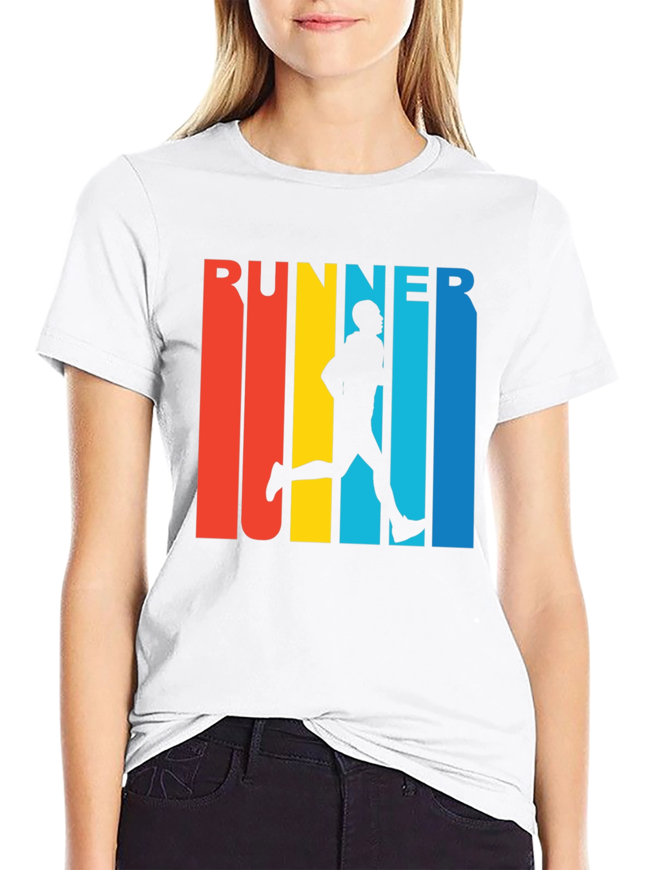 Retro Runner Graphic Tee - Black