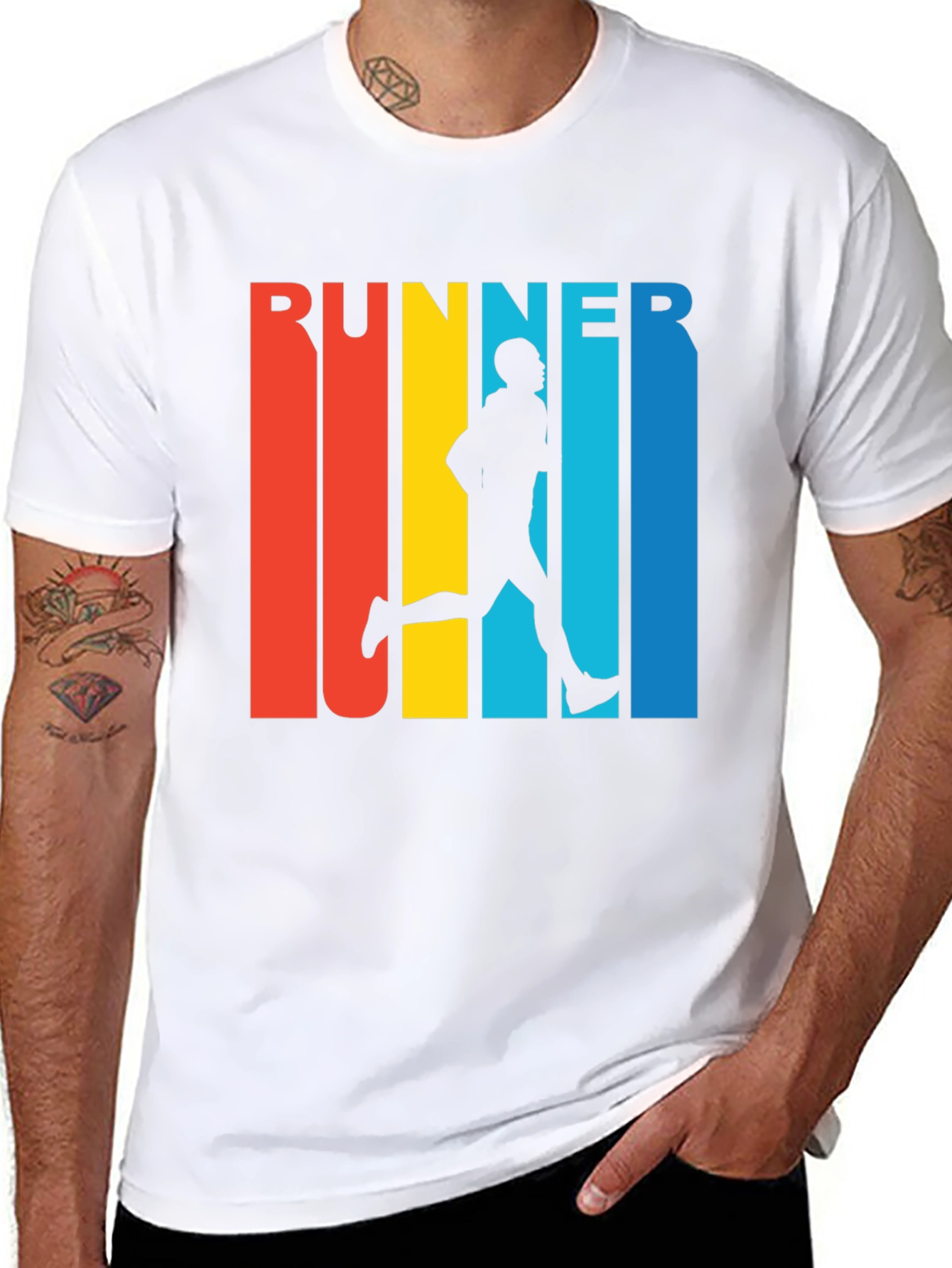 Retro Runner Graphic Tee - Black