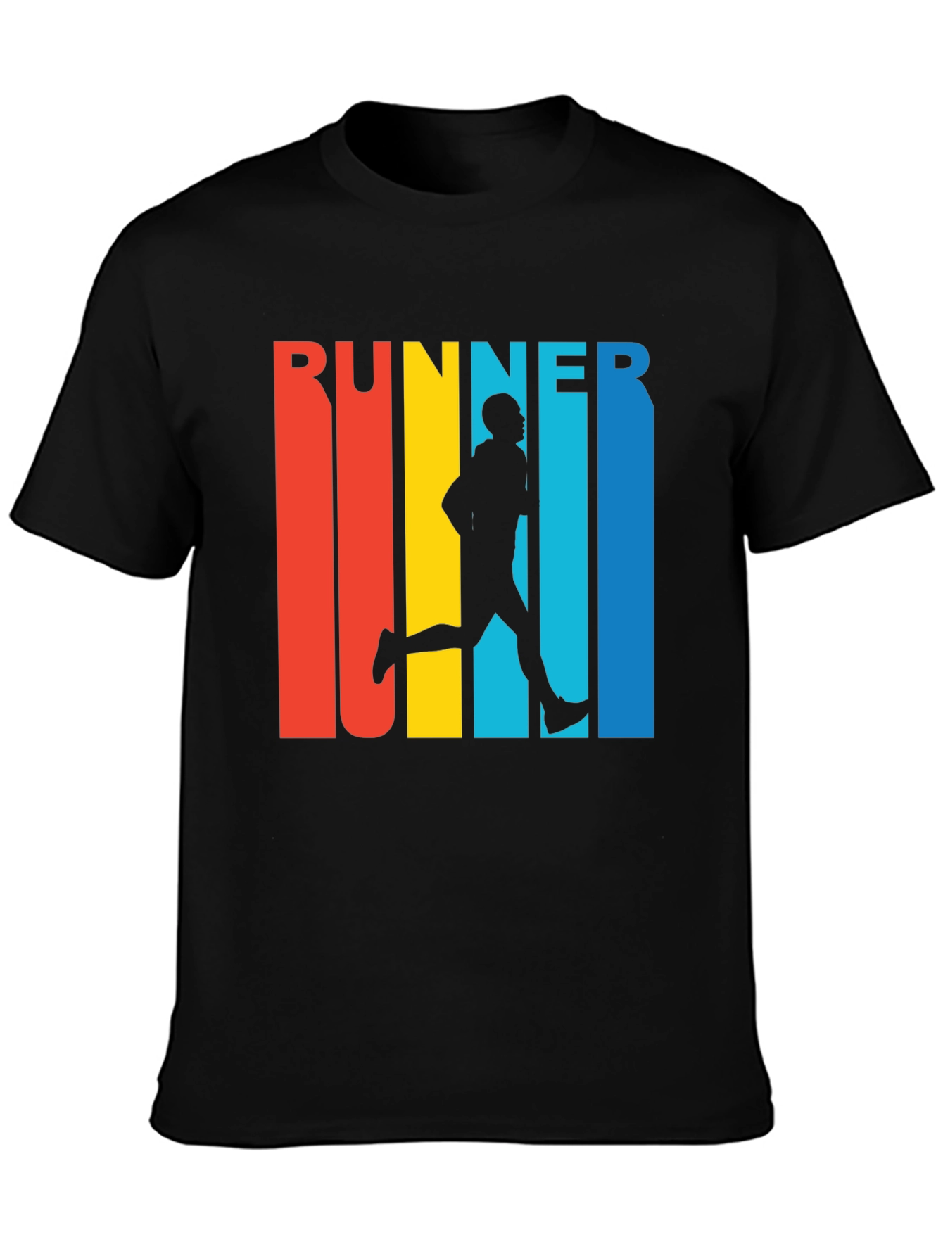 Retro Runner Graphic Tee - Black