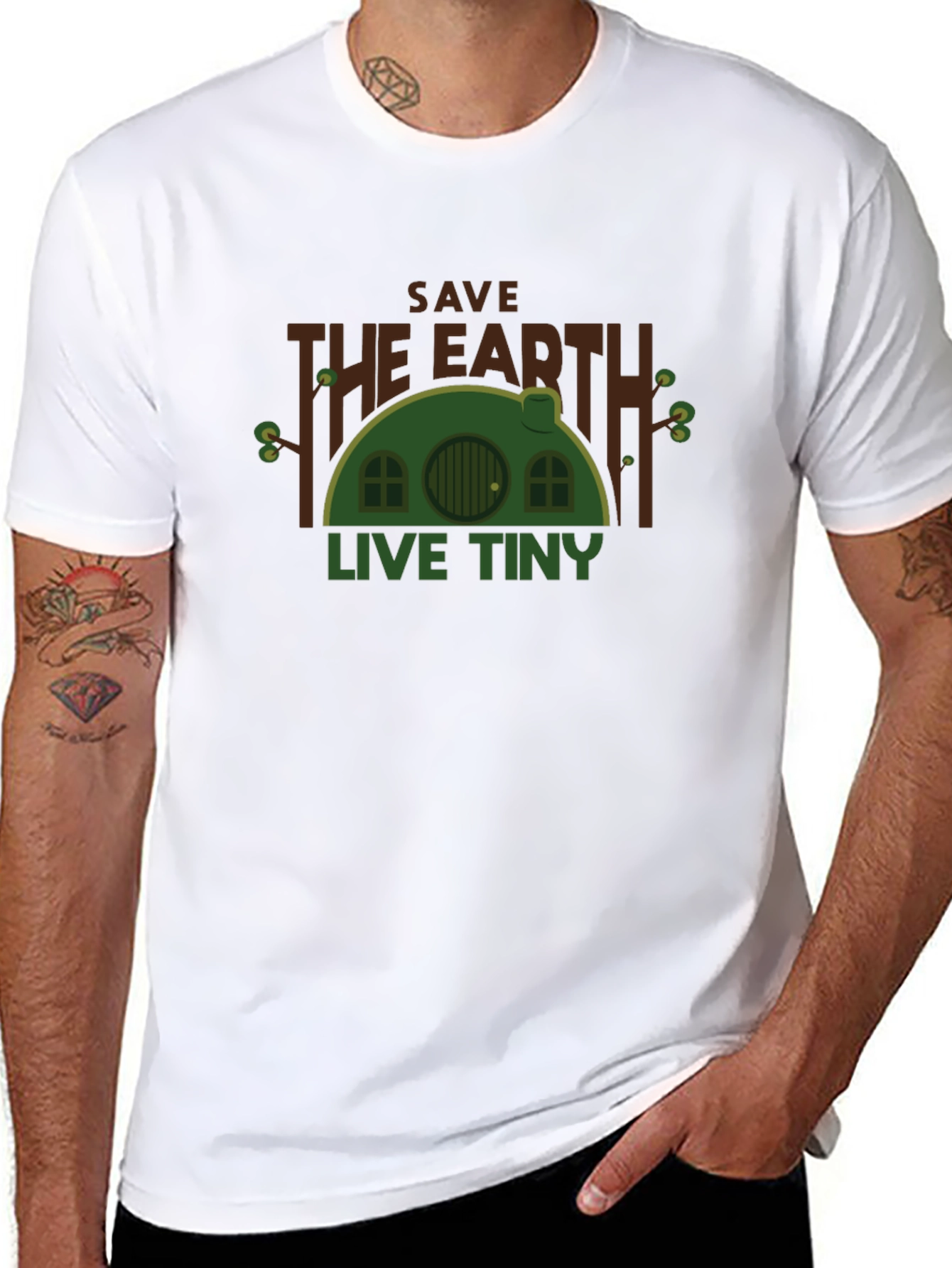 Save the Earth Live Tiny Black T-Shirt