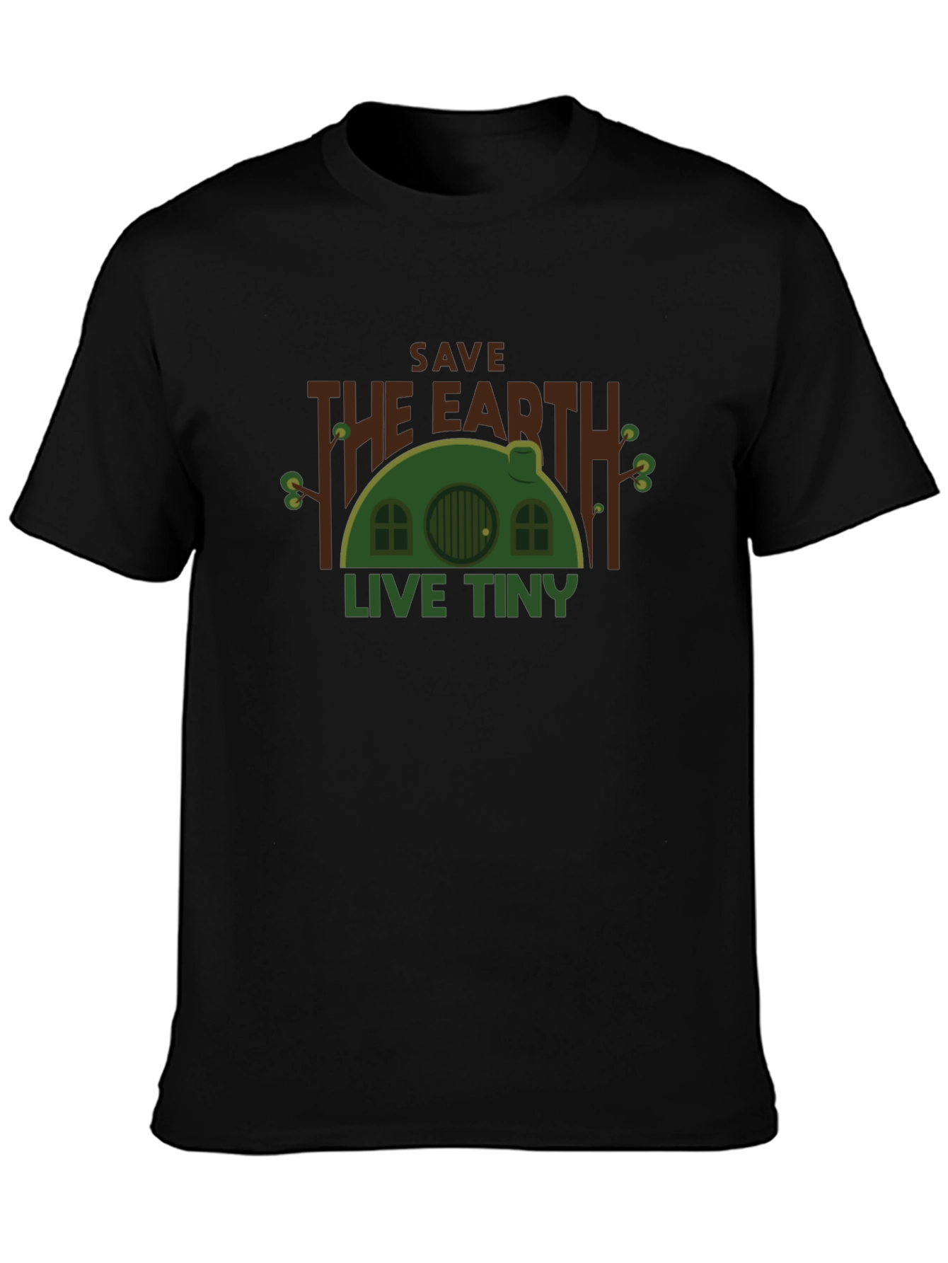 Save the Earth Live Tiny Black T-Shirt